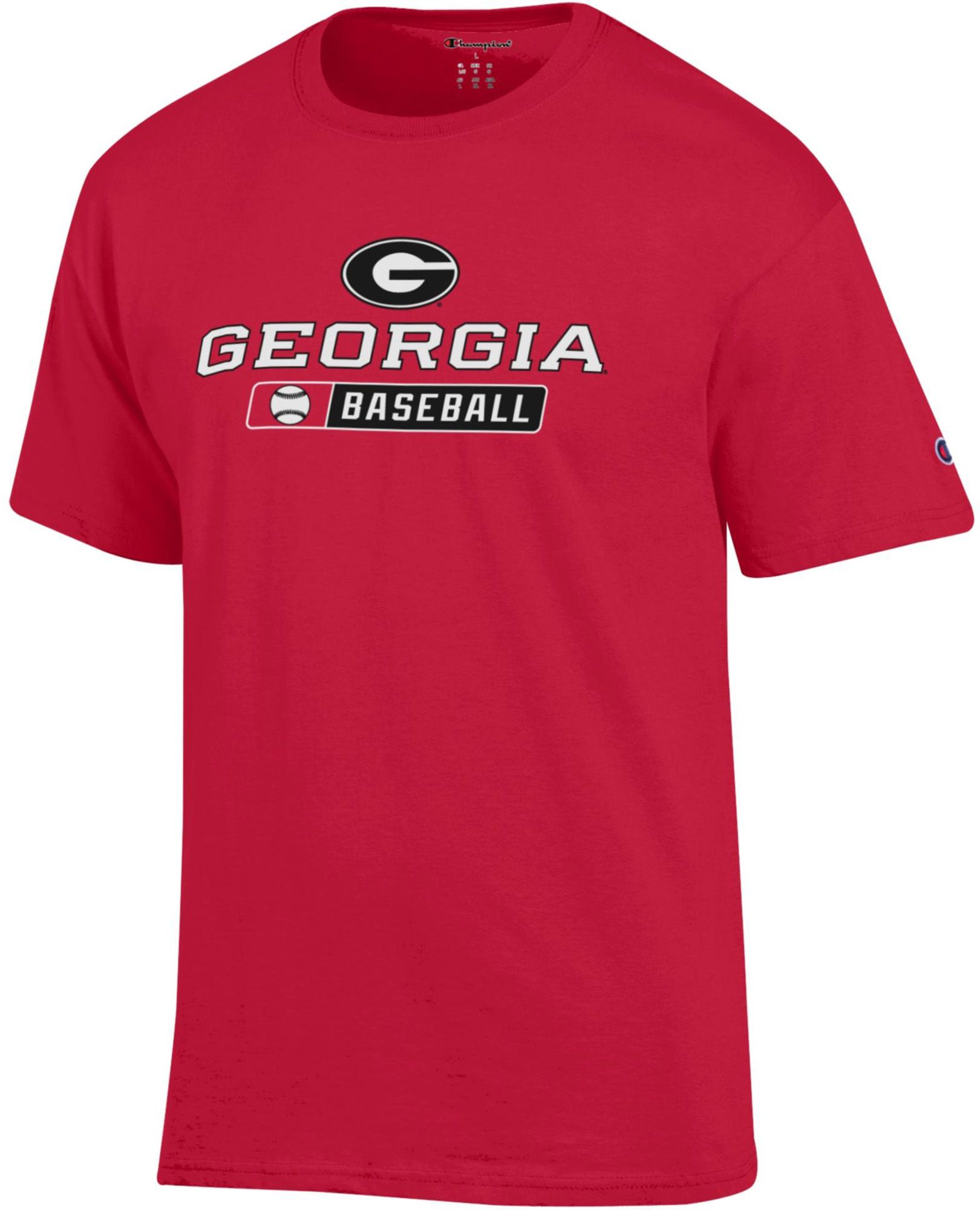Champion Men's Georgia Bulldogs Red Baseball T-Shirt