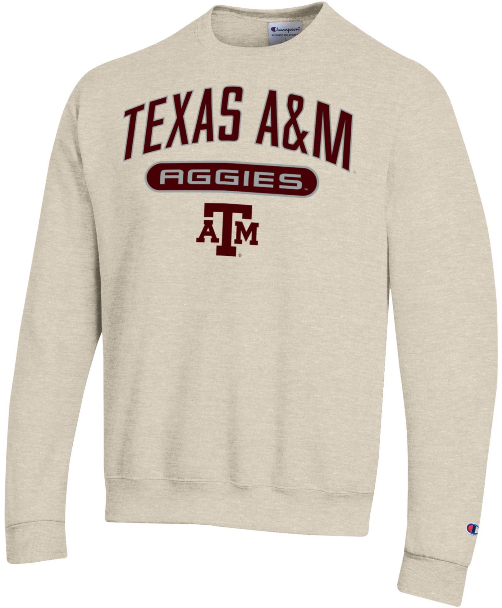 Champion Adult Texas A&M Aggies Eco Powerblend Crewneck Sweatshirt, Men's, XXL, White