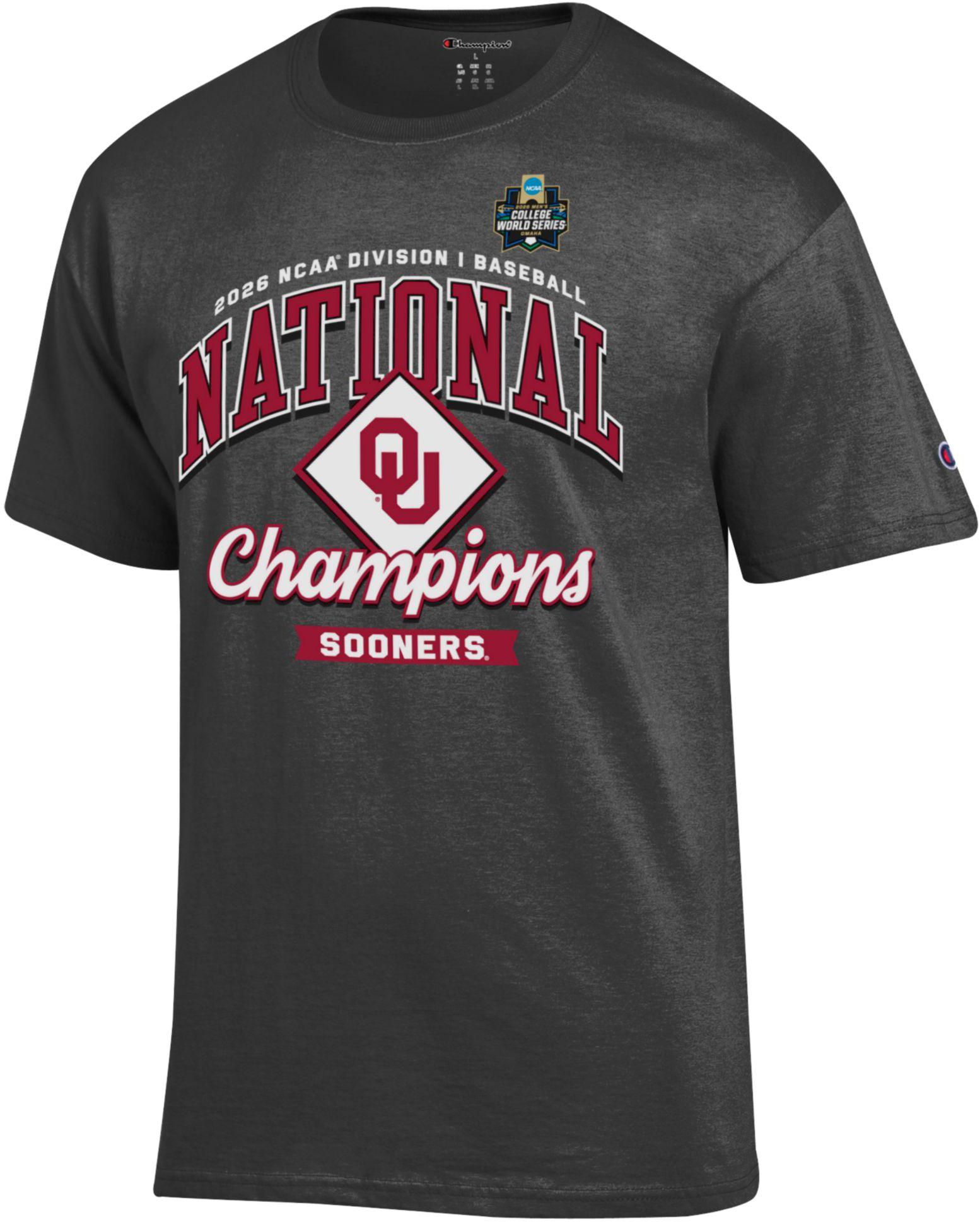 Champion Adult 2026 College World Series Baseball Champions Oklahoma Sooners Locker Room T-Shirt