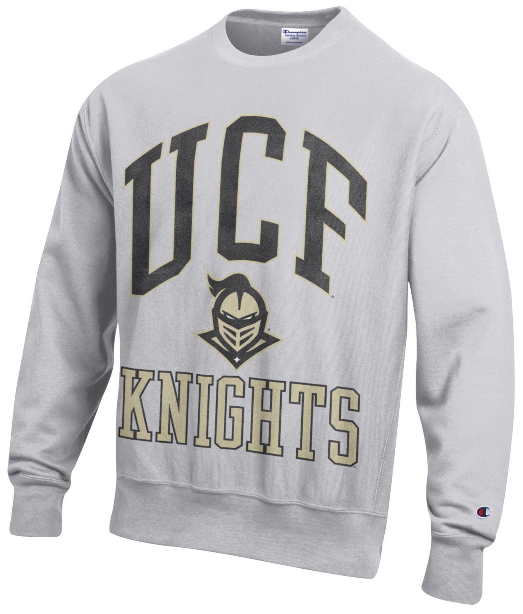 Champion Men's UCF Knights Silver Gray Reverse Weave Crewneck Sweatshirt