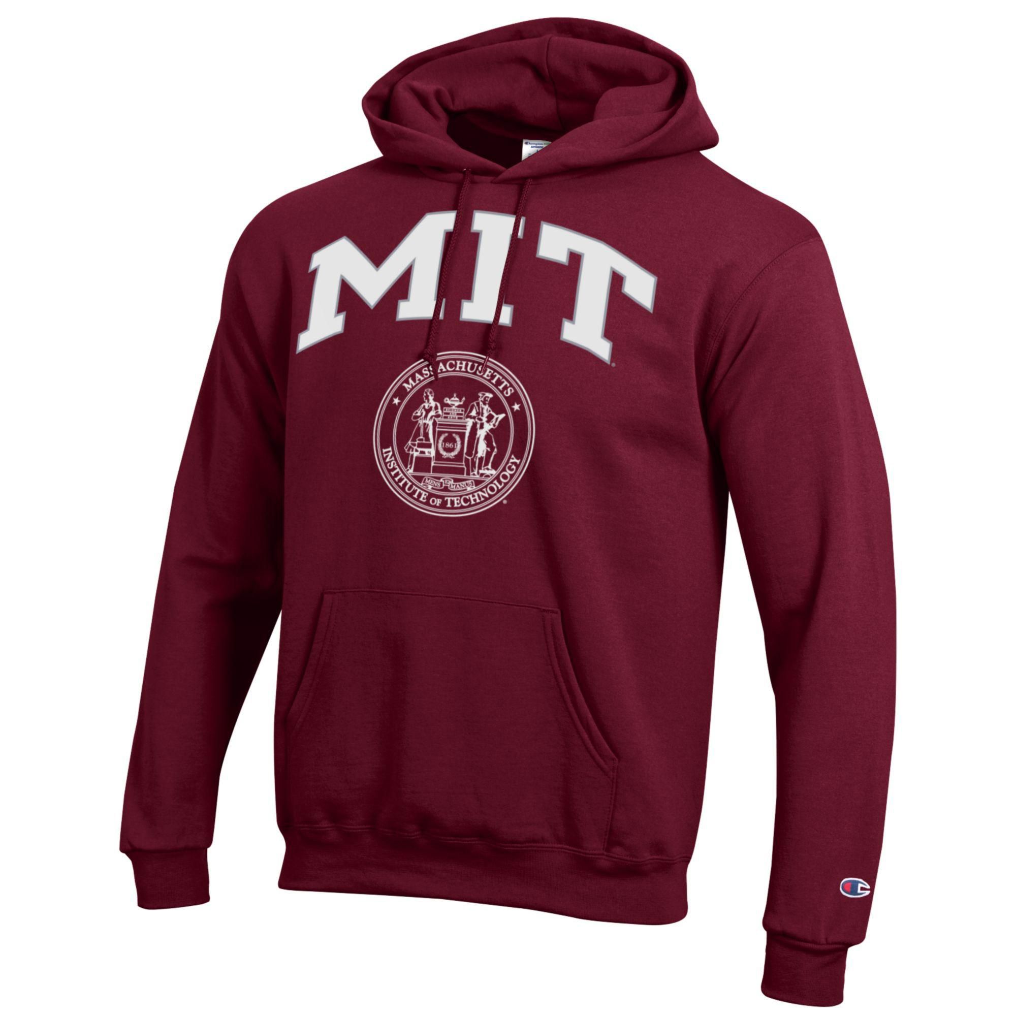 Champion Men's MIT Engineers Maroon Logo Hoodie