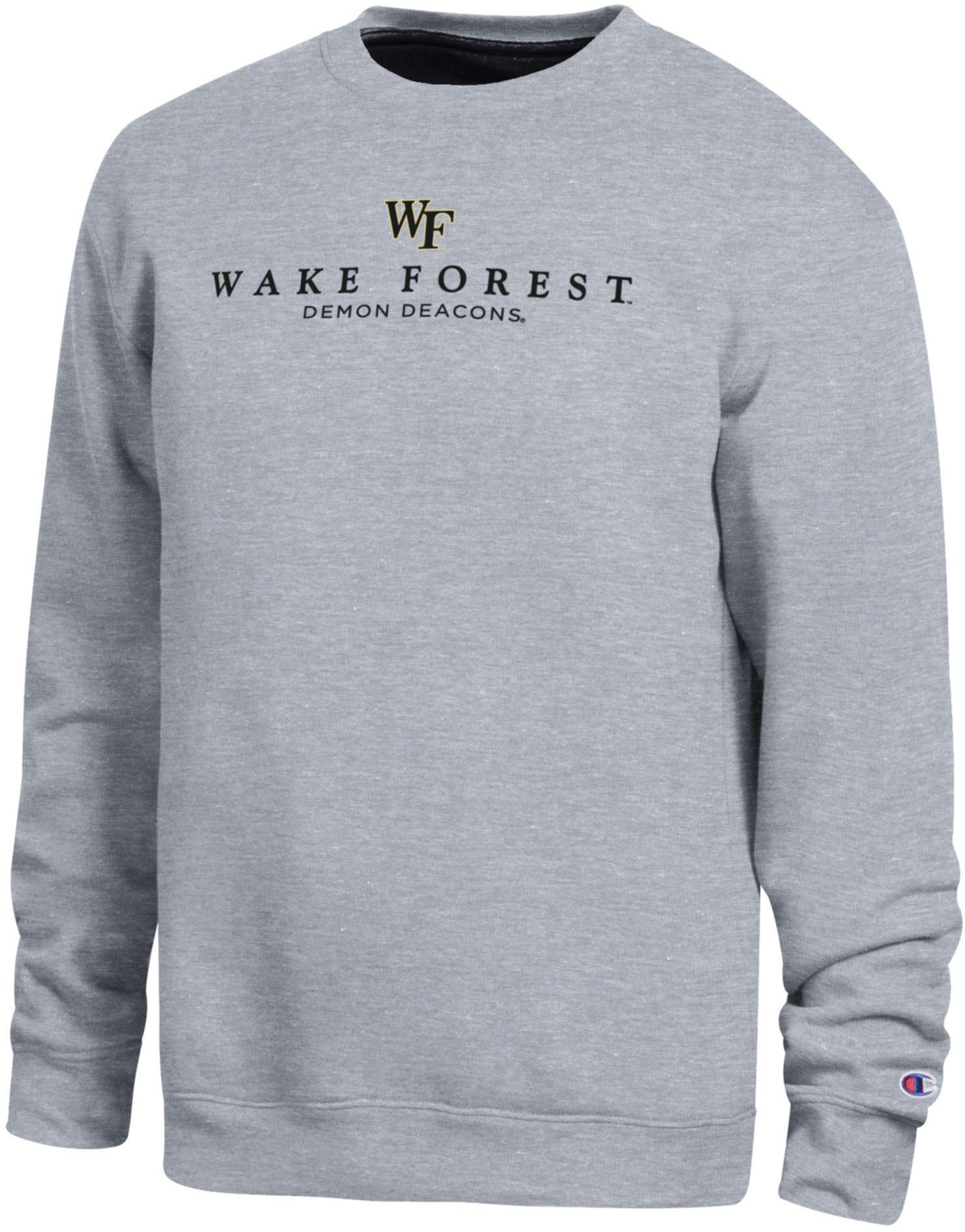 Champion Men's Wake Forest Demon Deacons Oxford Contrast Crewneck Sweatshirt