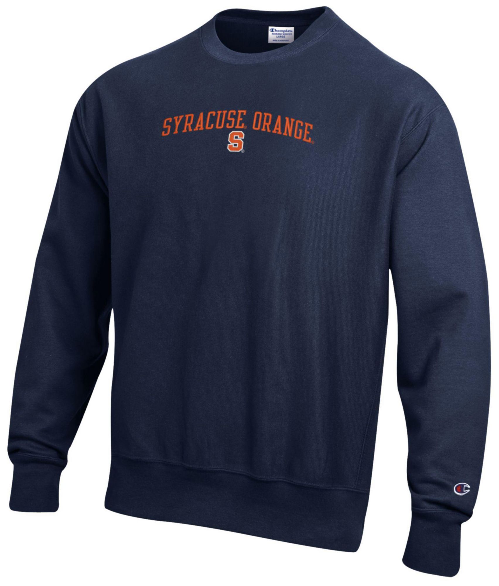 Champion Men's Syracuse Orange Navy Reverse Weave Crewneck Sweatshirt