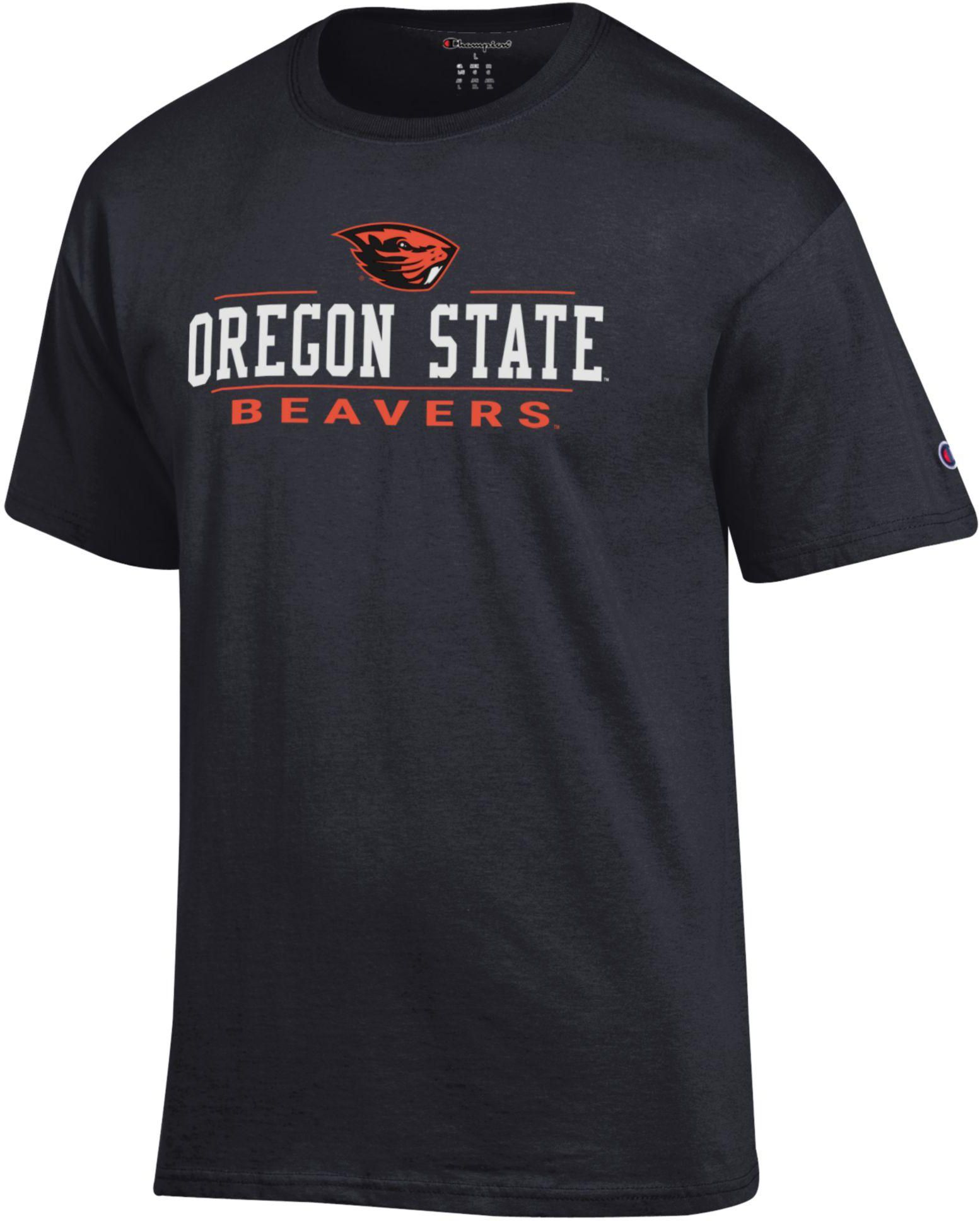 Champion Adult Oregon State Beavers Jersey Black T-Shirt, Men's