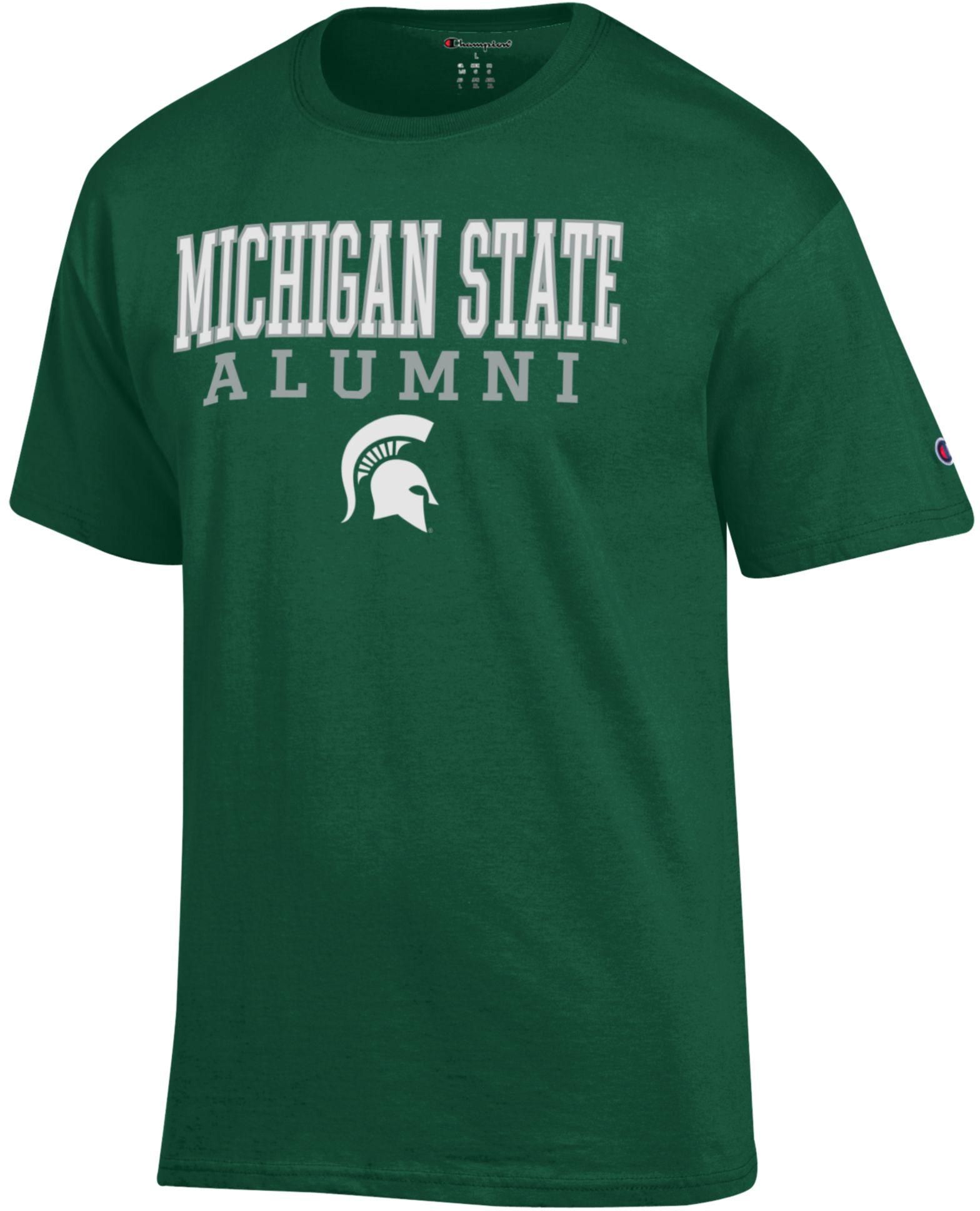 Champion Adult Michigan State Spartans Jersey Alumni T-Shirt, Men's, XXL, Green