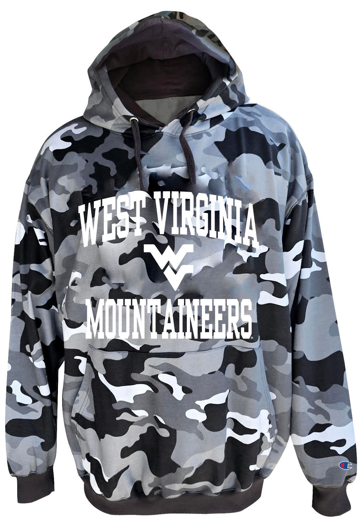 Champion Men's West Virginia Mountaineers Big and Tall Camo Fleece Hoodie