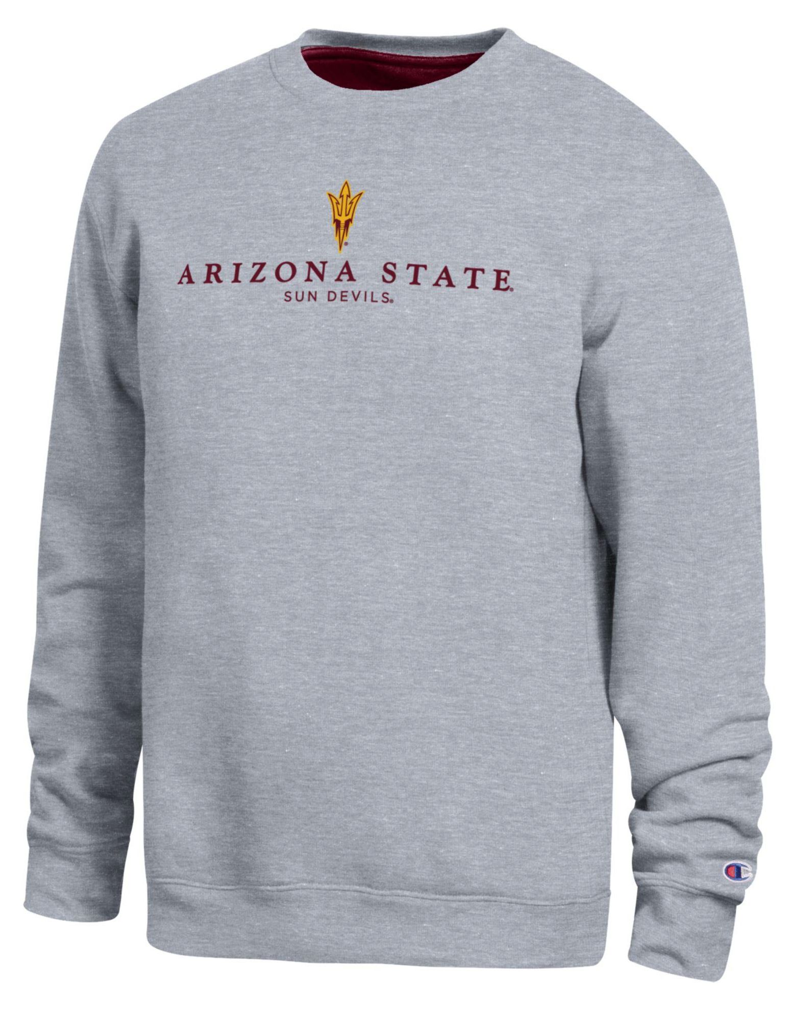 Champion Men's Arizona State Sun Devils Oxford Contrast Crewneck Sweatshirt