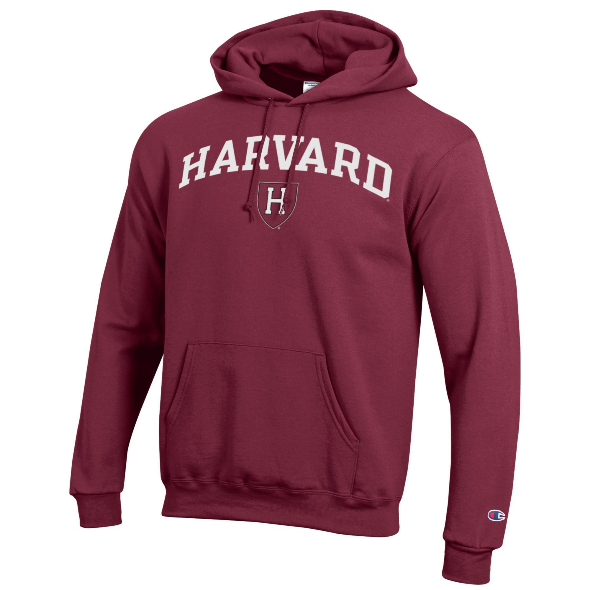 Champion Men's Harvard Crimson Maroon Wordmark Hoodie