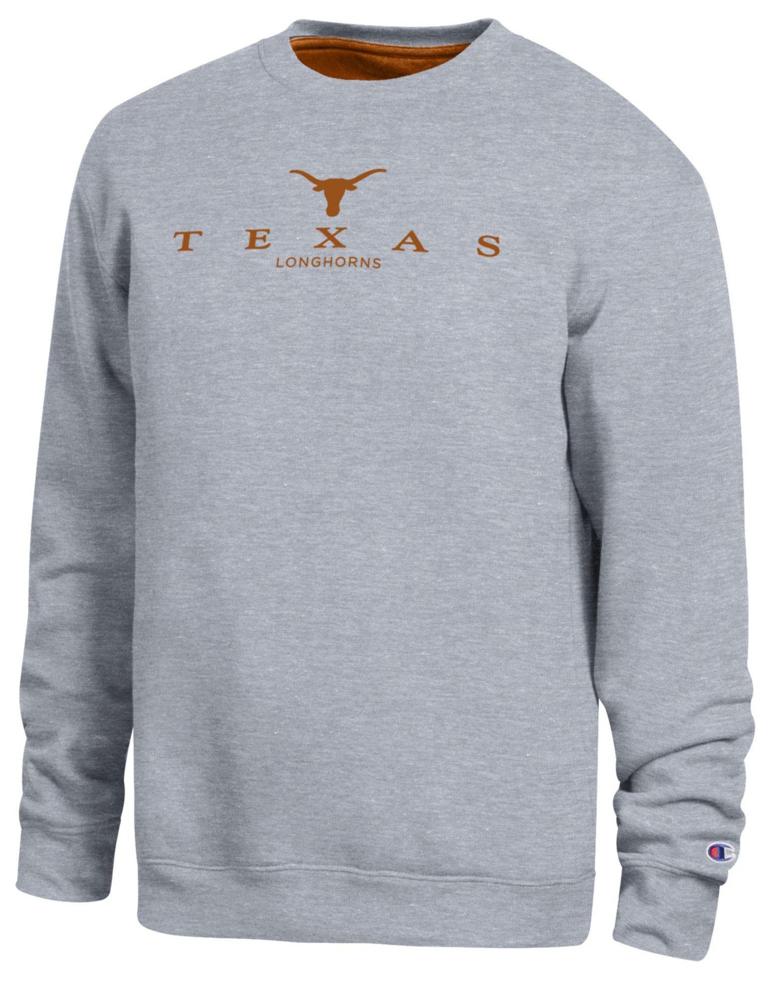 Champion Men's Texas Longhorns Oxford Contrast Crewneck Sweatshirt