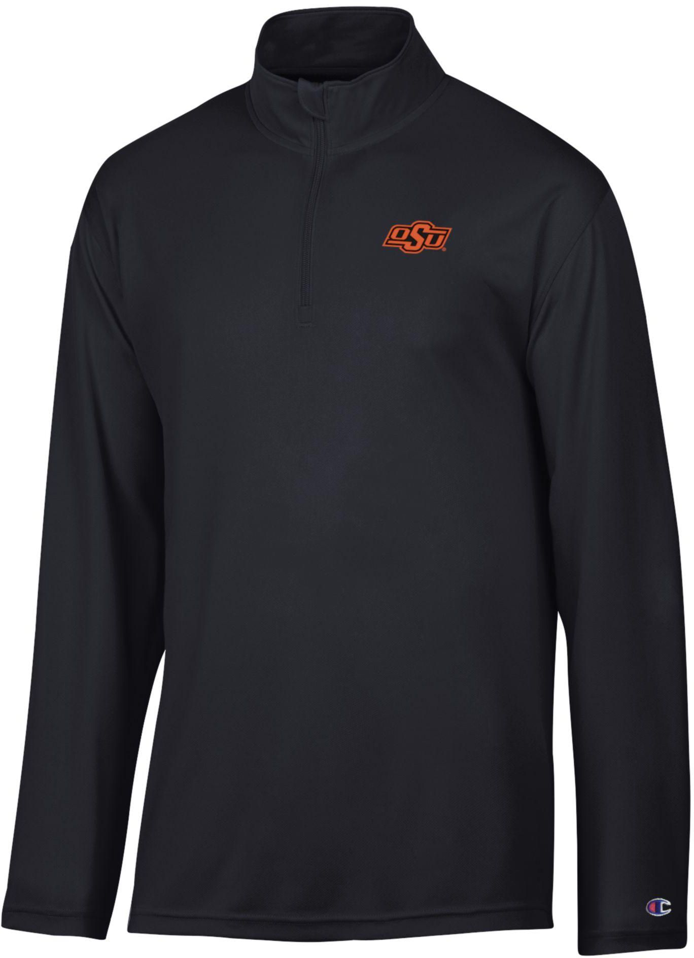 Champion Men's Oklahoma State Cowboys Black 1/4 Zip Jacket