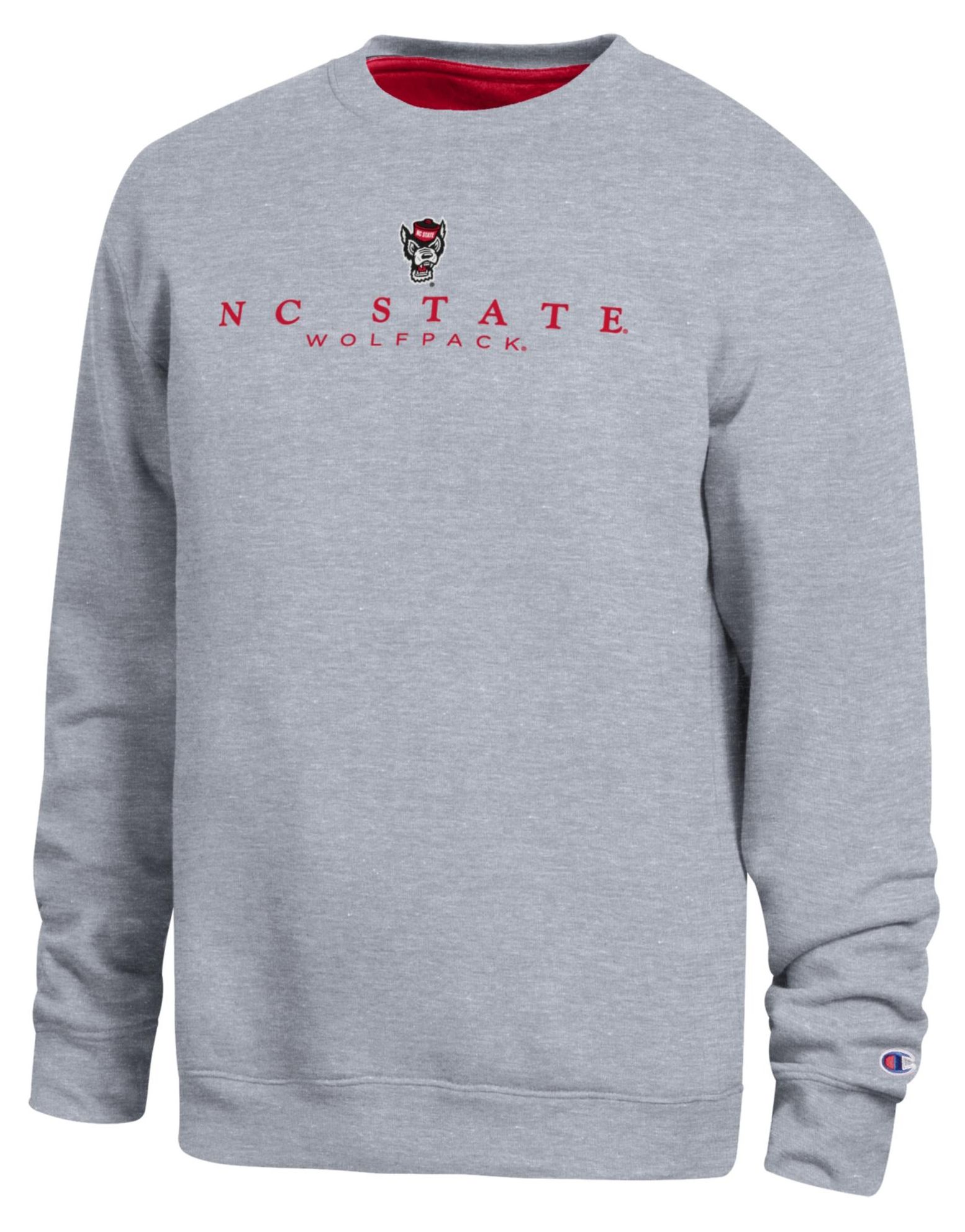 Champion Men's NC State Wolfpack Oxford Contrast Crewneck Sweatshirt