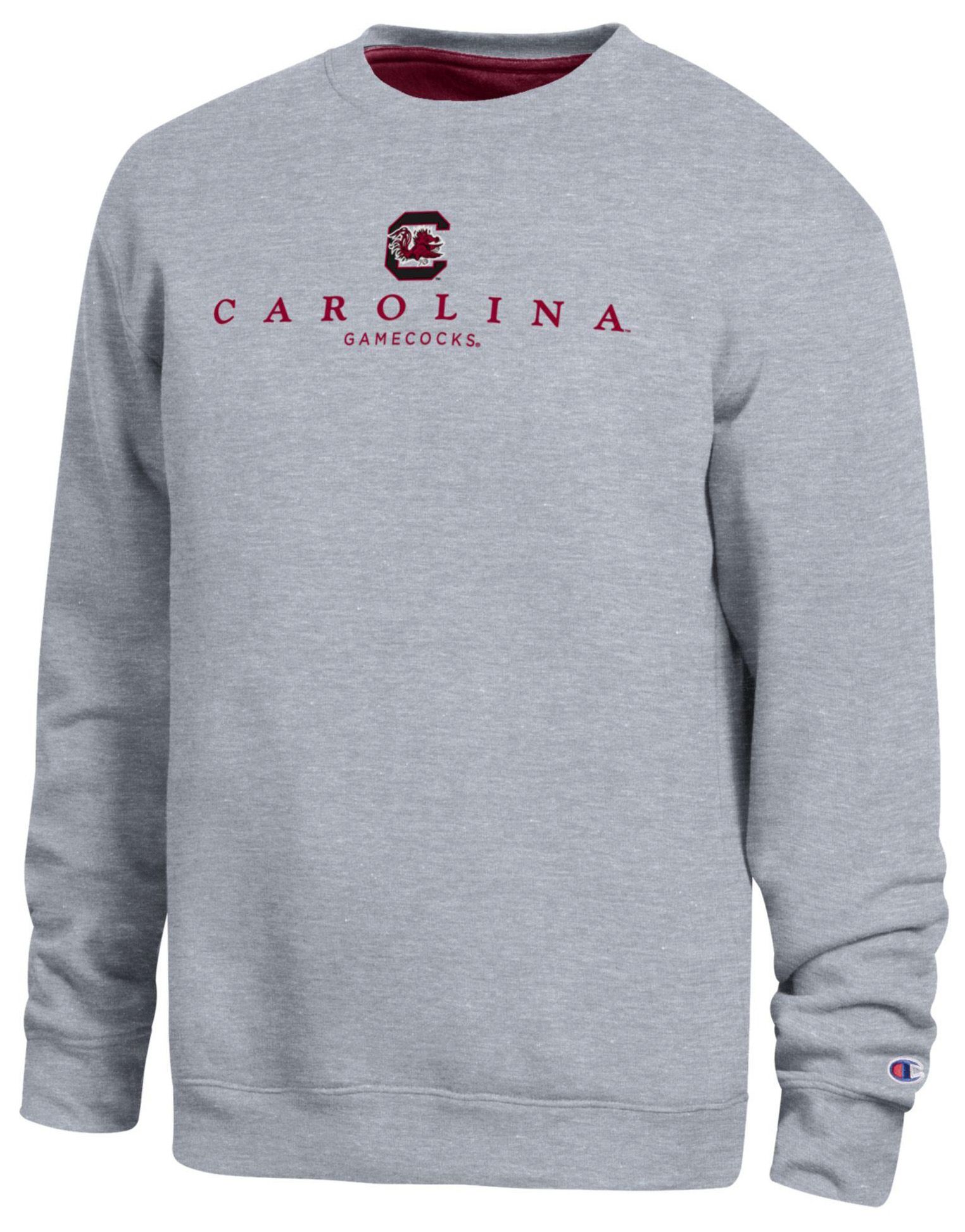 Champion Men's South Carolina Gamecocks Oxford Contrast Crewneck Sweatshirt
