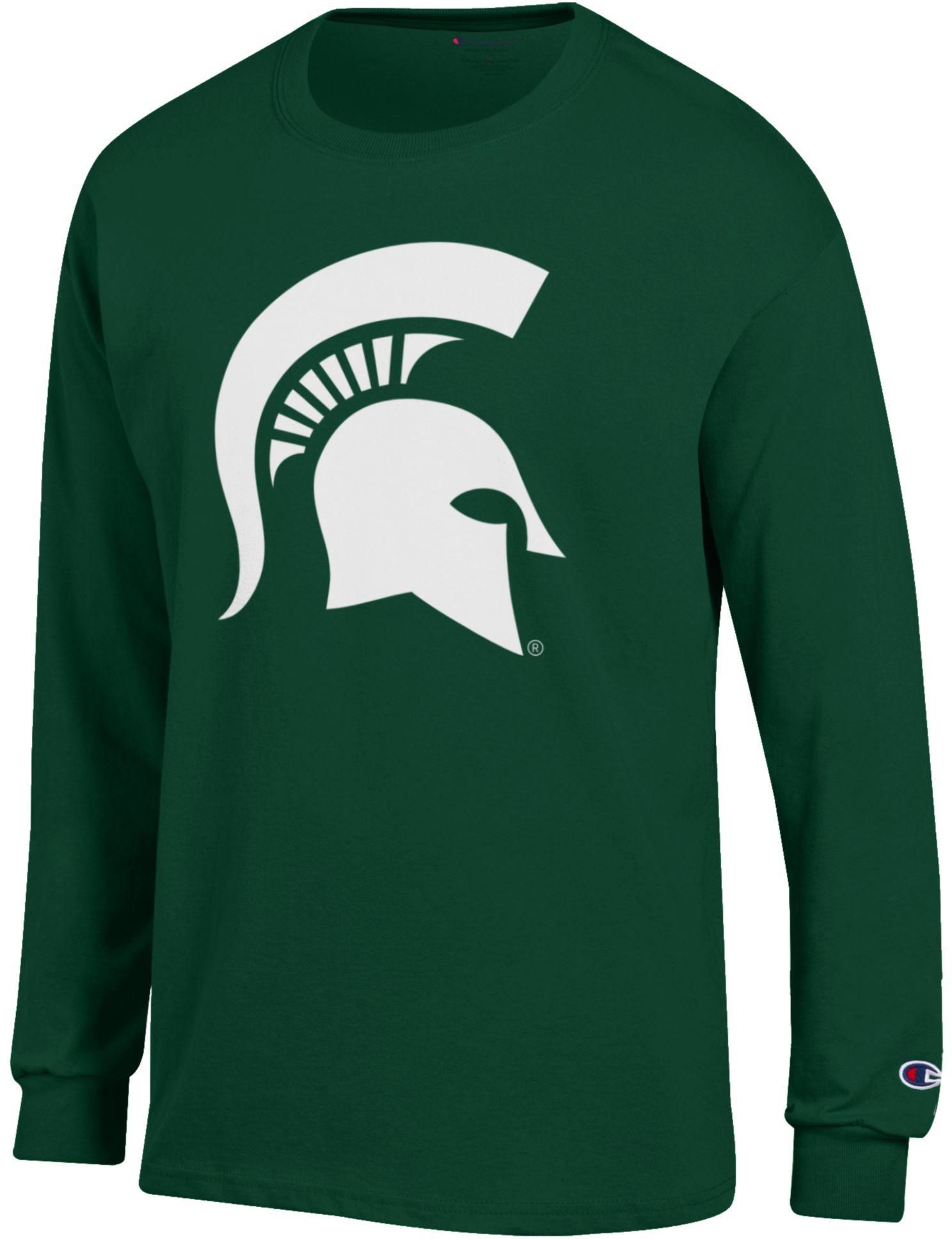 Champion Adult Michigan State Spartans Jersey Green Long Sleeve Shirt