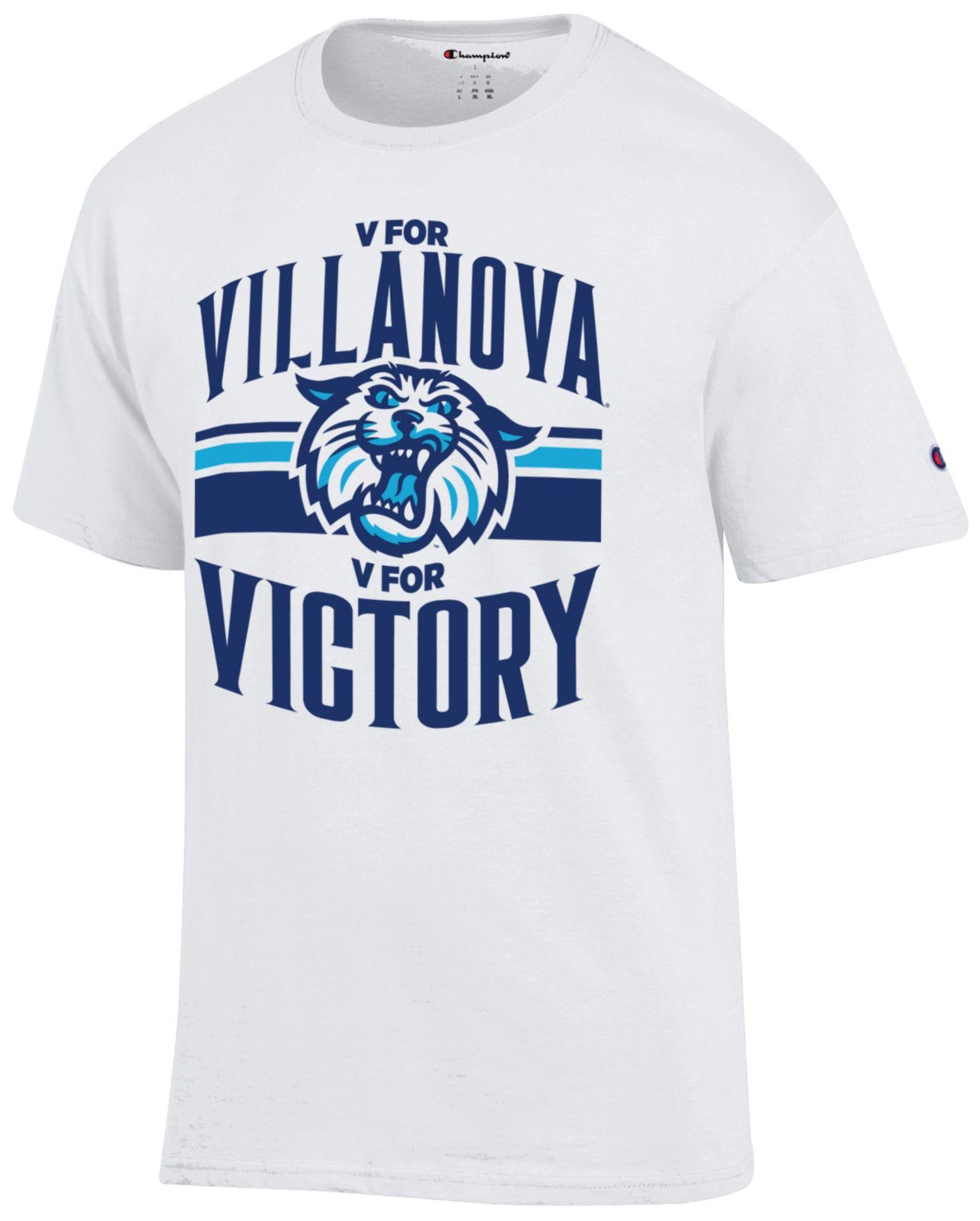 Champion Men's Villanova Wildcats White For Victory T-Shirt