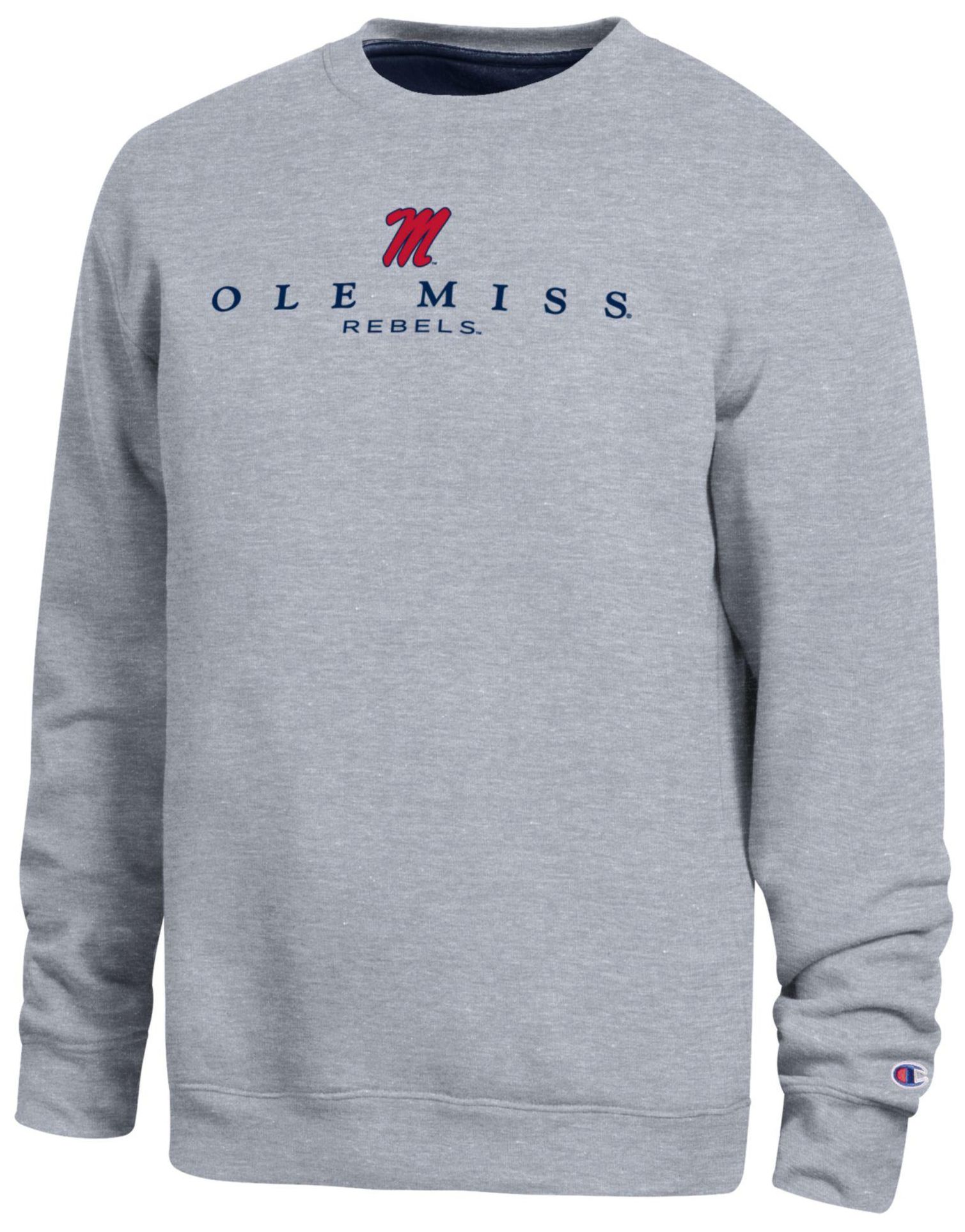 Champion Men's Ole Miss Rebels Oxford Contrast Crewneck Sweatshirt