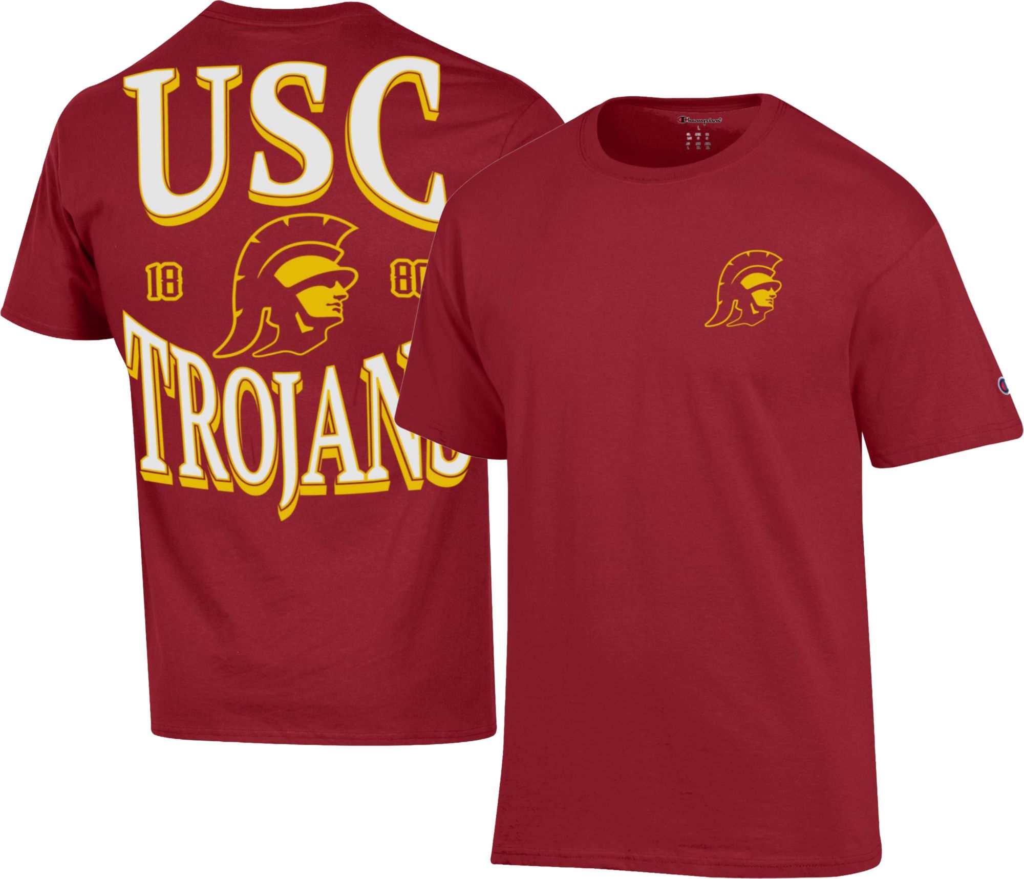 Champion Men's USC Trojans Cardinal Jersey 2-Hit T-Shirt