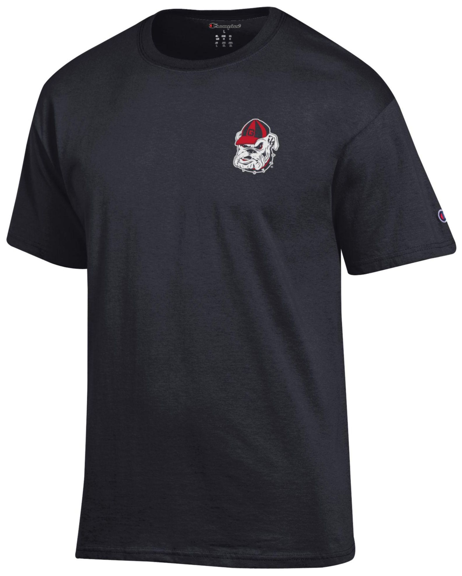 Champion Men's Georgia Bulldogs Black Jersey 2-Hit T-Shirt