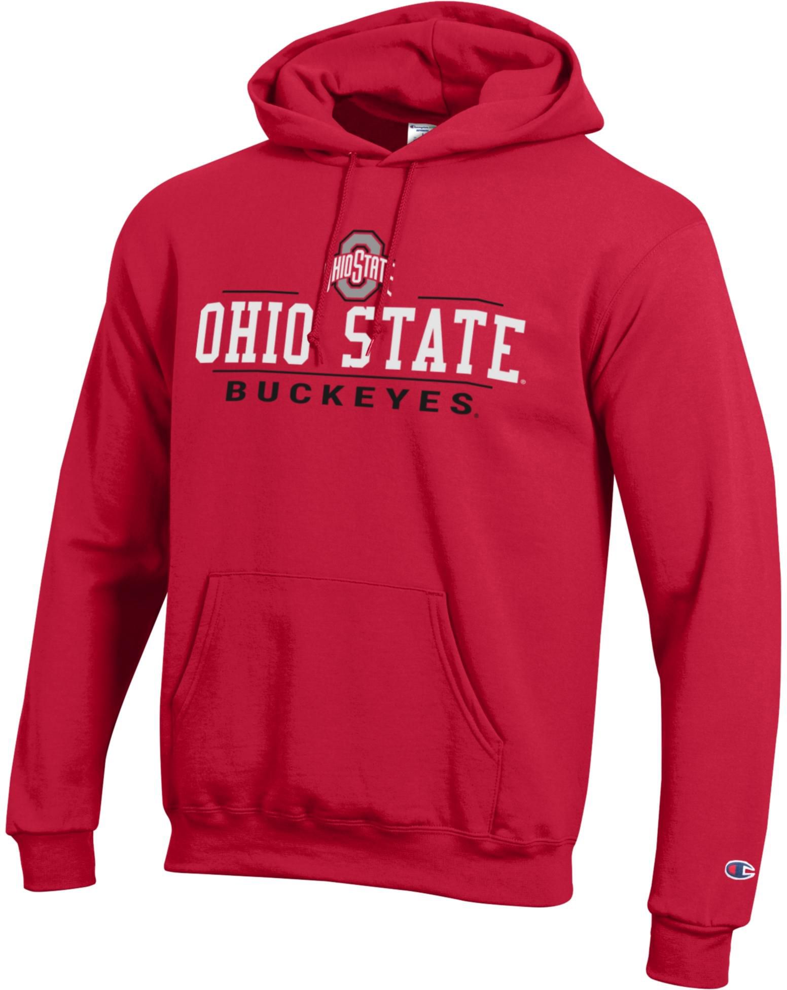 Champion Adult Ohio State Buckeyes Eco Powerblend Red Hoodie