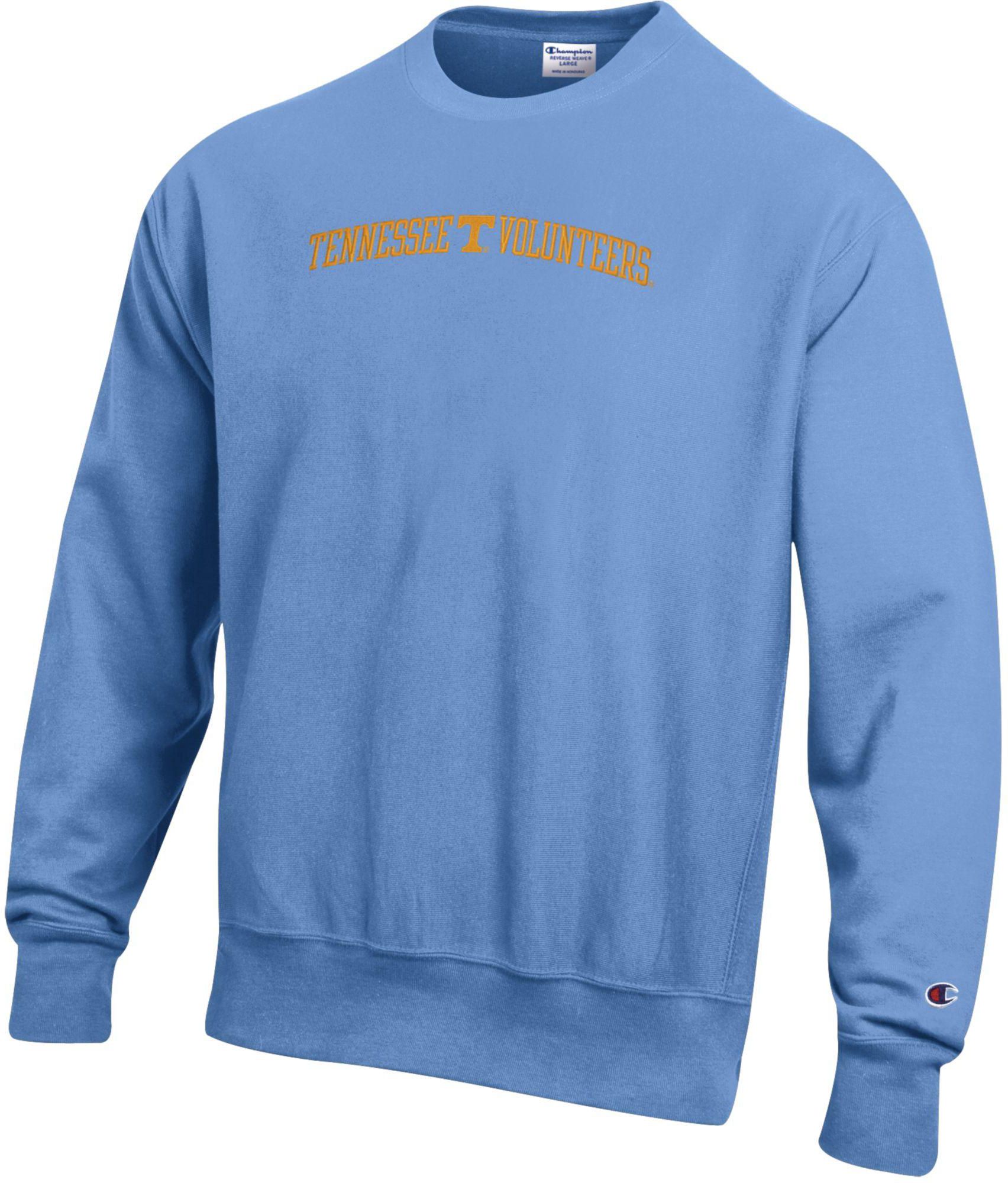 Champion Men's North Carolina Tar Heels Light Blue Reverse Weave Crewneck Sweatshirt