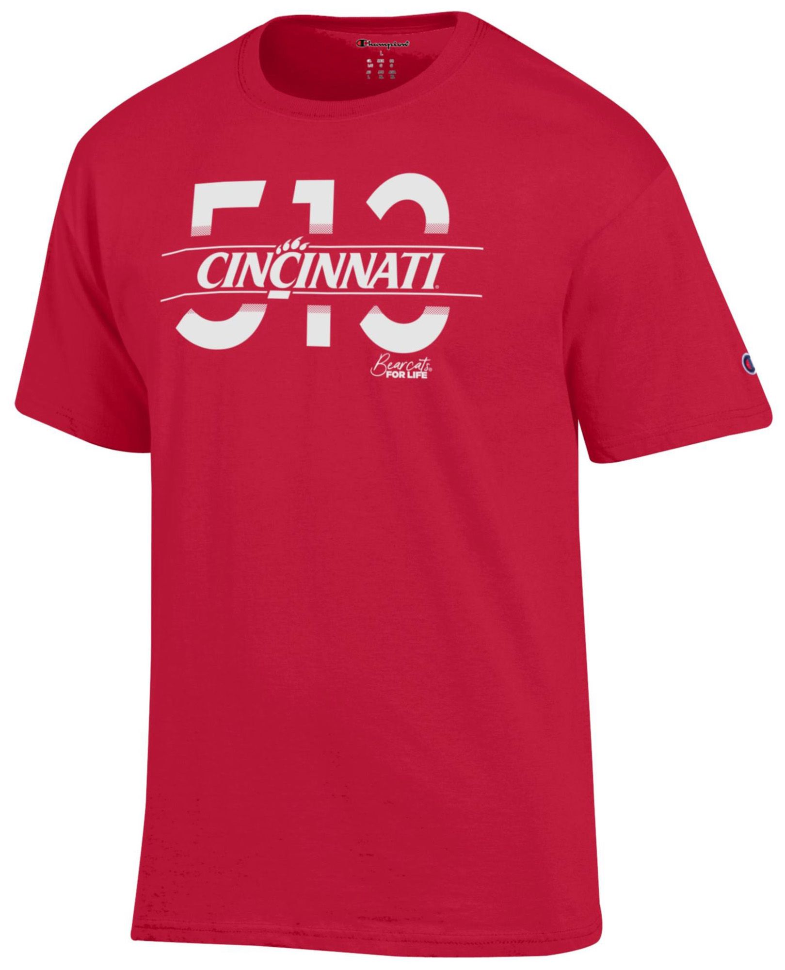 Champion Men's Cincinnati Bearcats Scarlet 513 Day T-Shirt