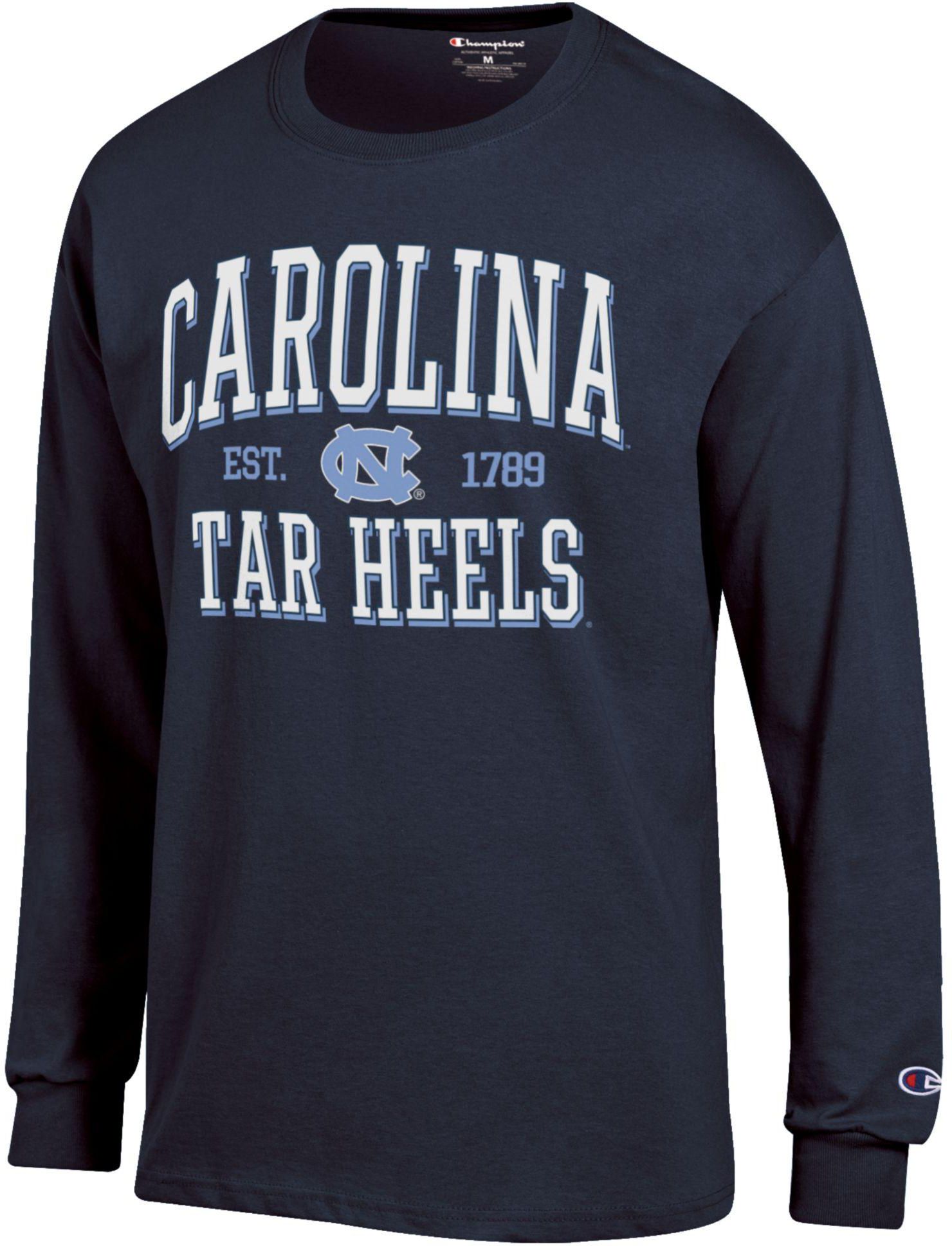 Champion Adult Carolina Tar Heels Jersey Blue Long Sleeve Shirt