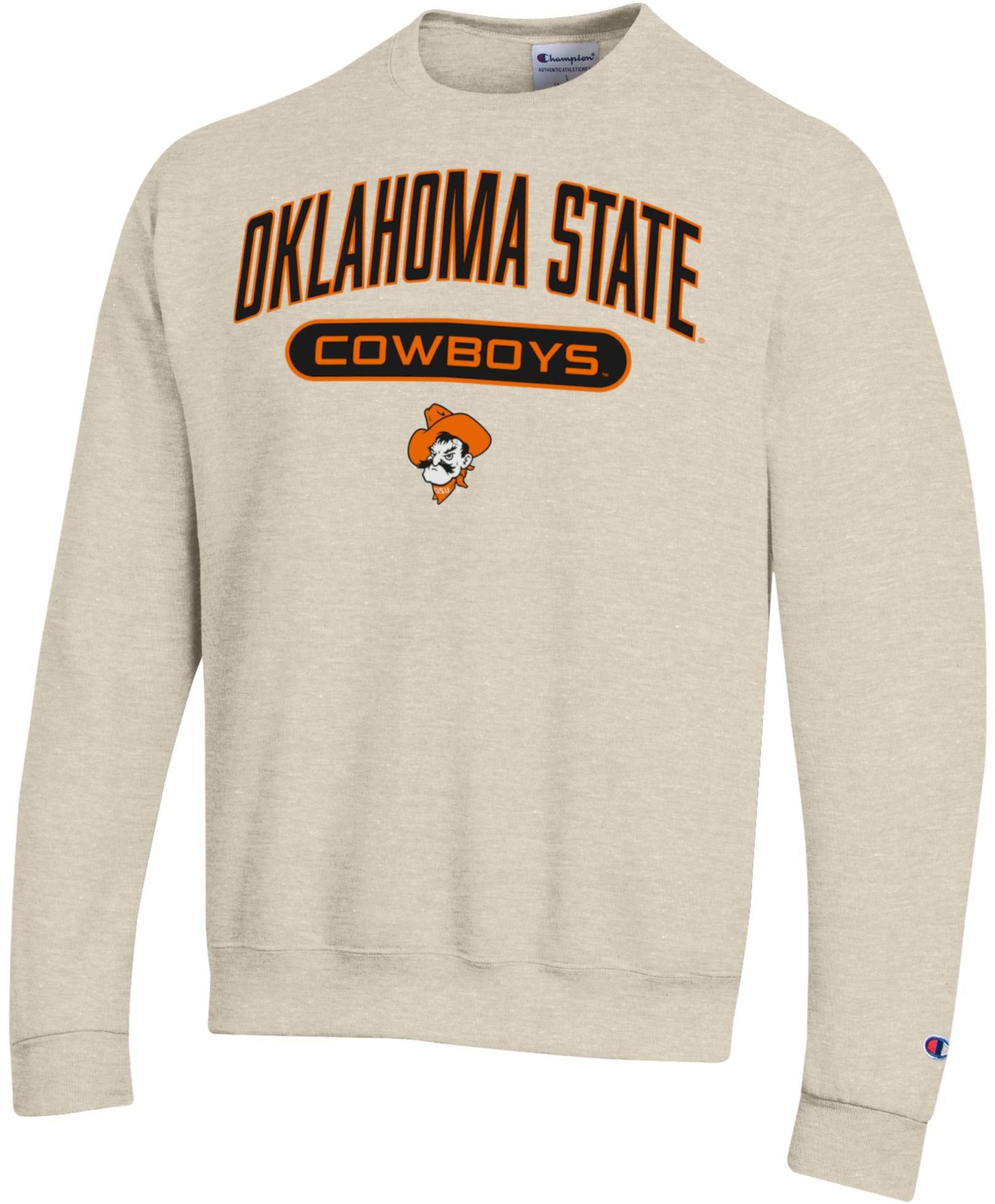 Champion Adult Oklahoma State Cowboys Eco Powerblend Oatmeal Crewneck Sweatshirt, Men's, XXL, White
