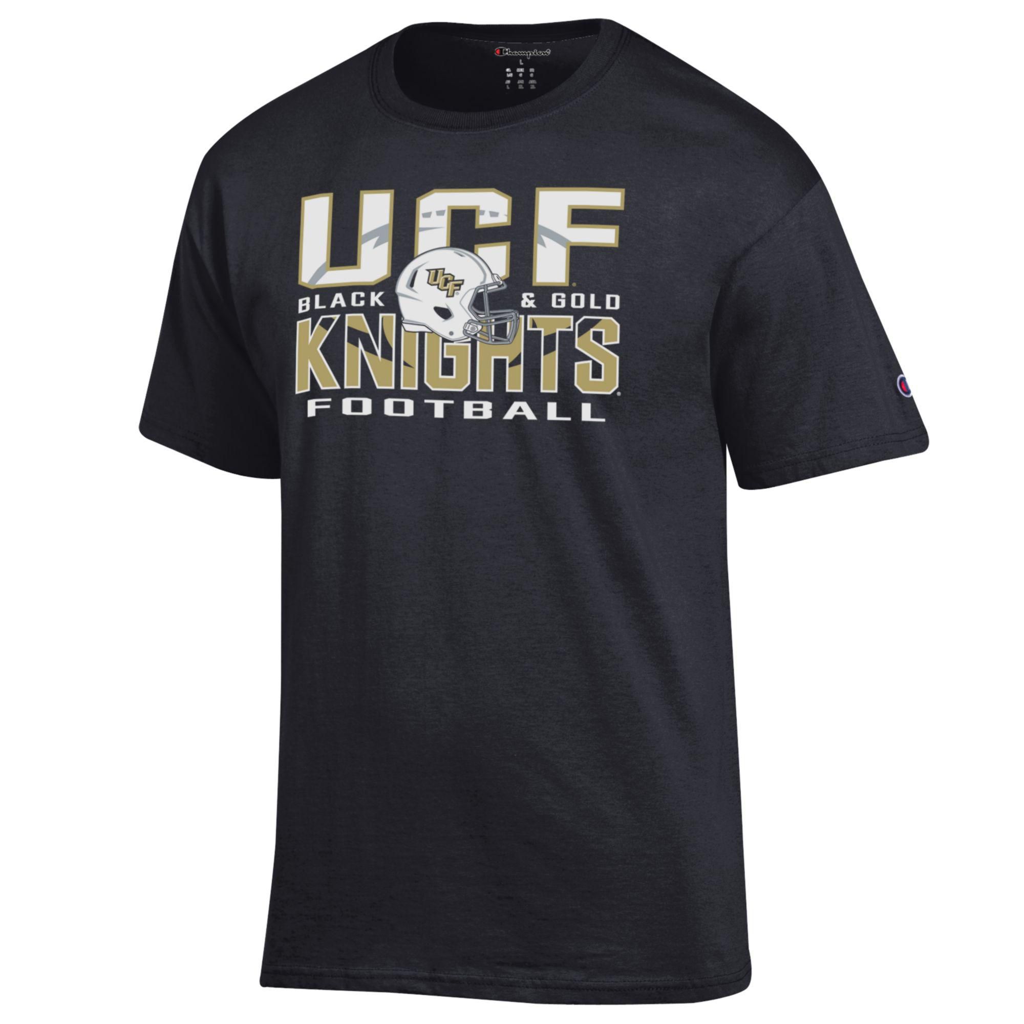 Champion Men's UCF Knights Black Football Helmet T-Shirt
