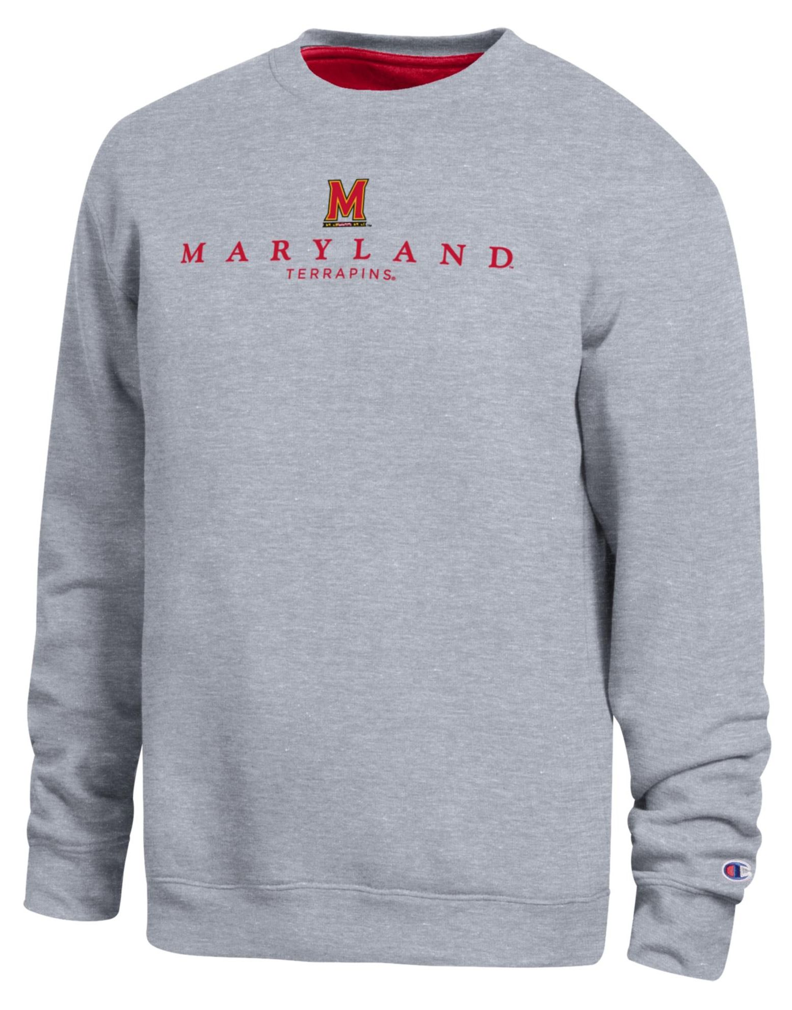 Champion Men's Maryland Terrapins Oxford Contrast Crewneck Sweatshirt