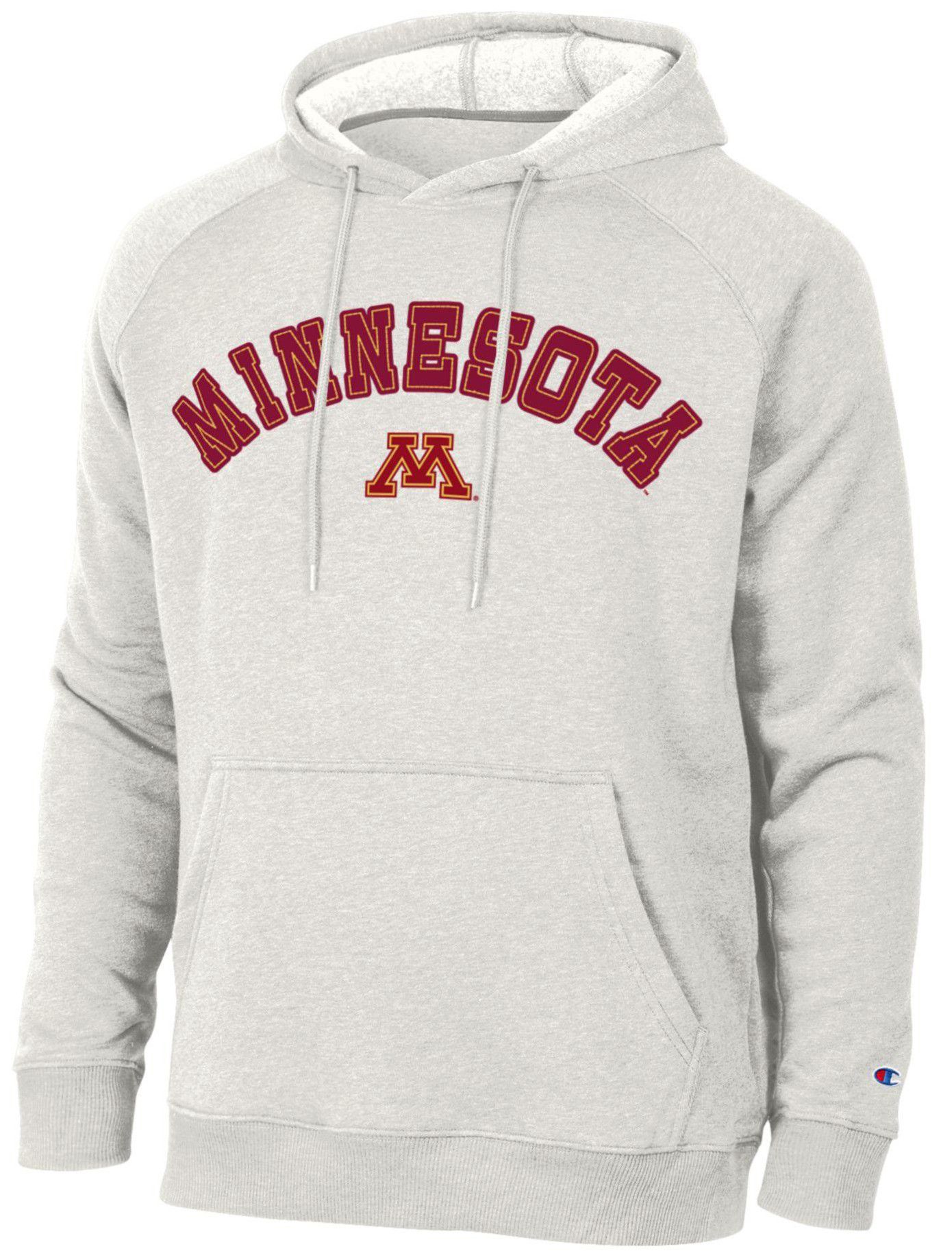 Champion Men's Minnesota Golden Gophers Triumph Emblem Hoodie, XL, Gray