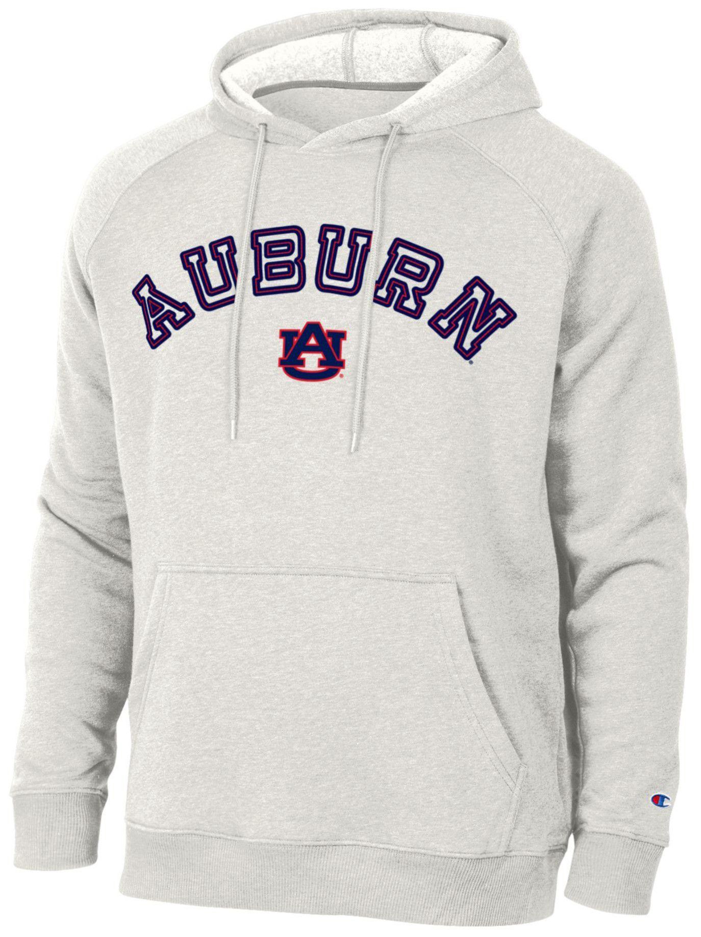 Champion Men's Auburn Tigers Triumph Emblem Hoodie, XXL, Gray