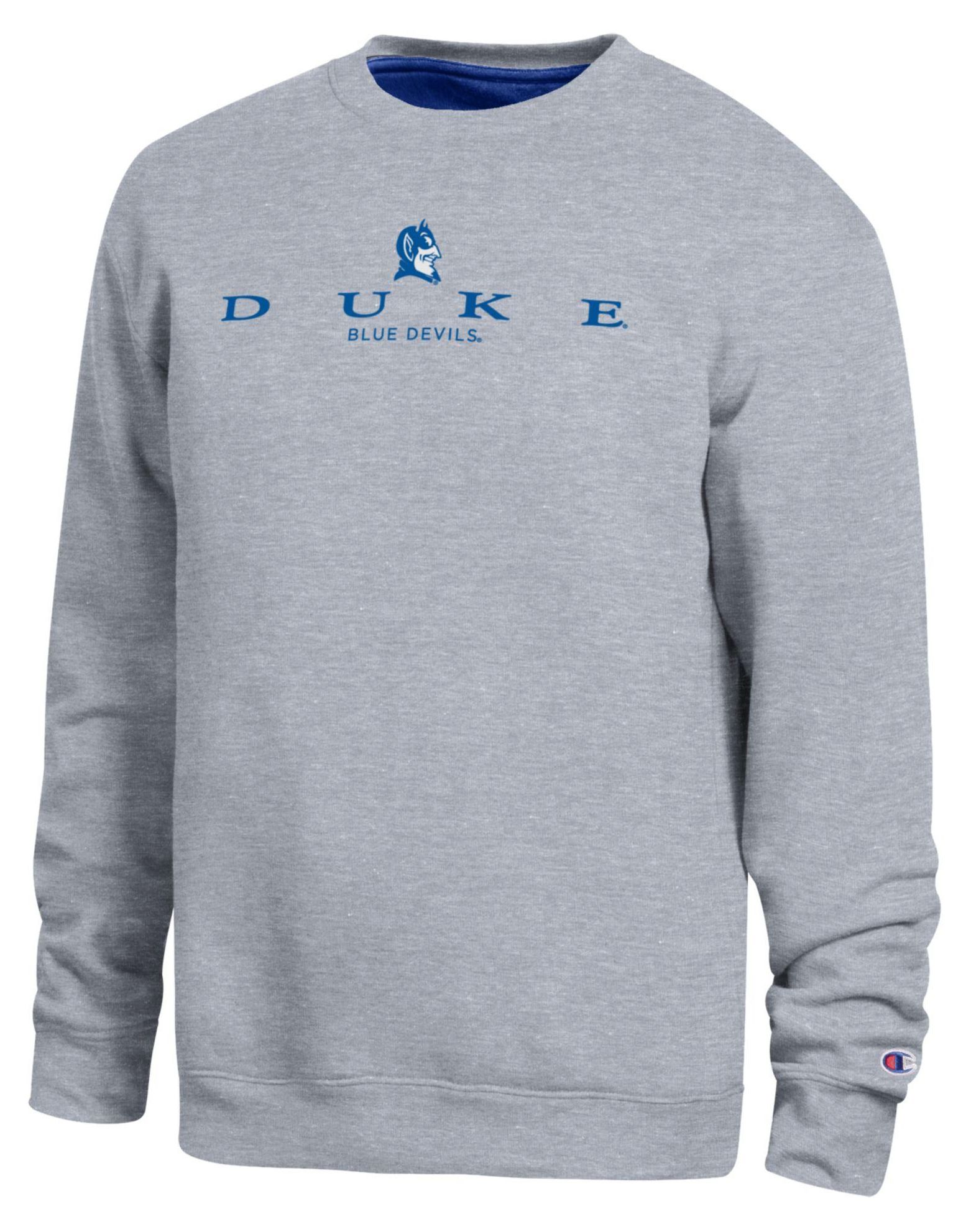Champion Men's Duke Blue Devils Oxford Contrast Crewneck Sweatshirt