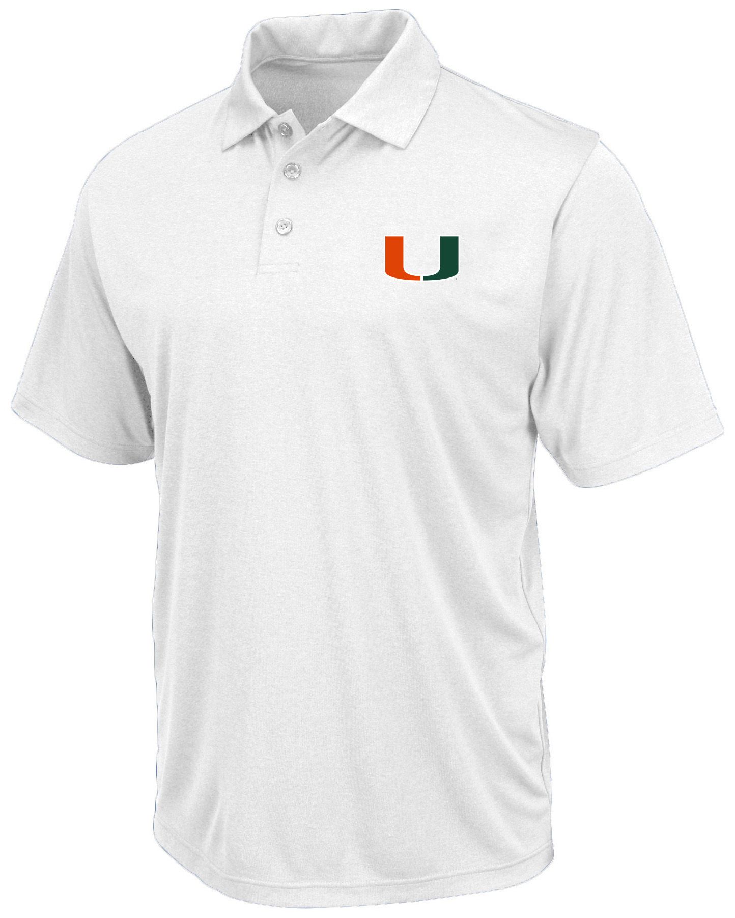 Champion Men's Miami Hurricanes White Big and Tall Polo