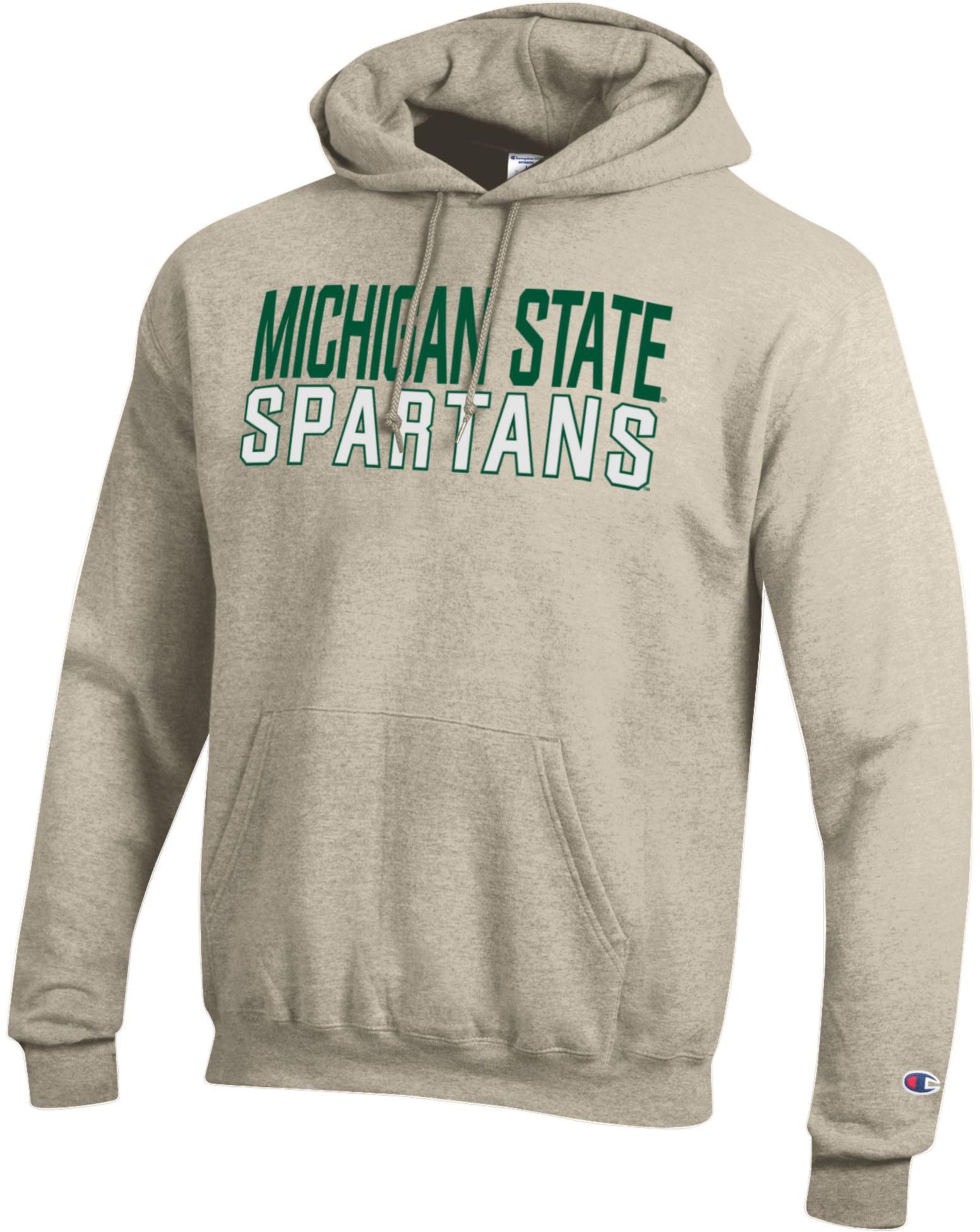 Champion Adult Michigan State Spartans Eco Powerblend Oatmeal Hoodie