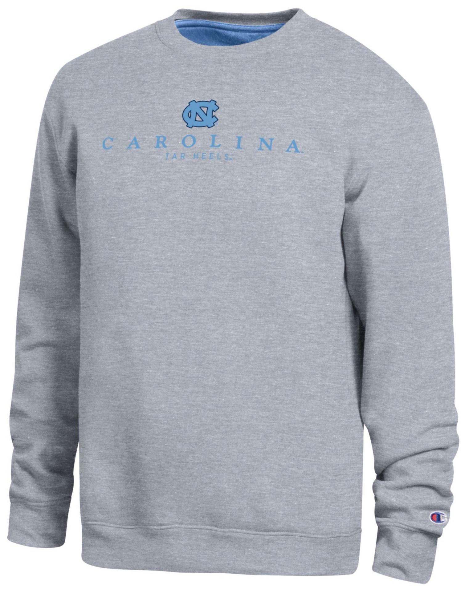 Champion Men's North Carolina Tar Heels Oxford Contrast Crewneck Sweatshirt