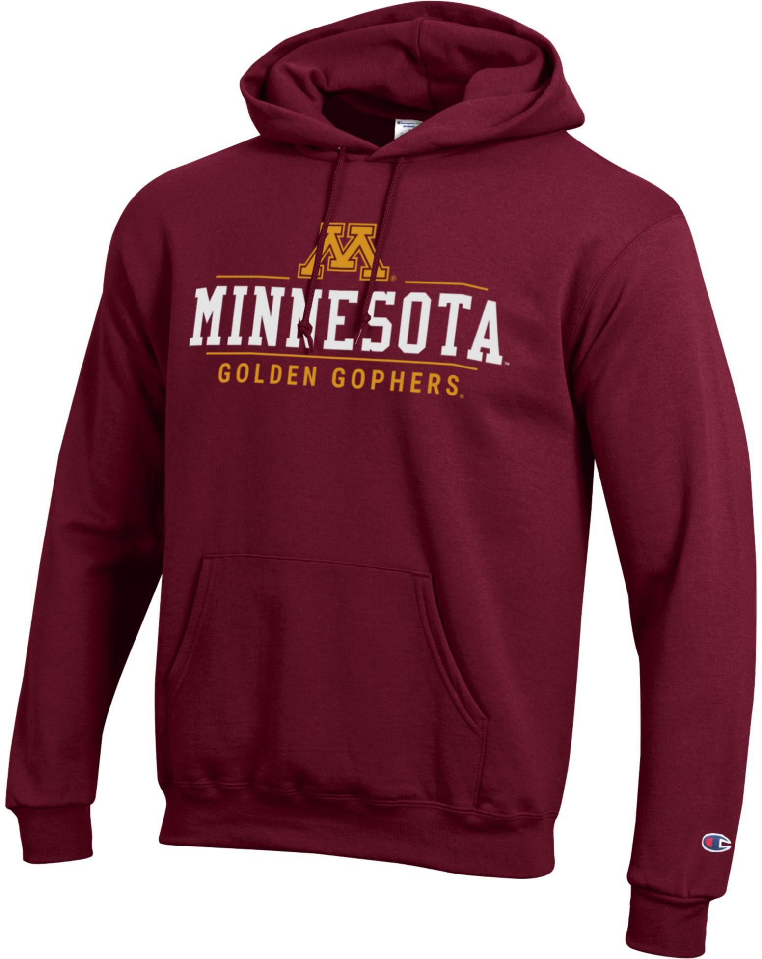 Champion Adult Minnesota Golden Gophers Eco Powerblend Red Hoodie