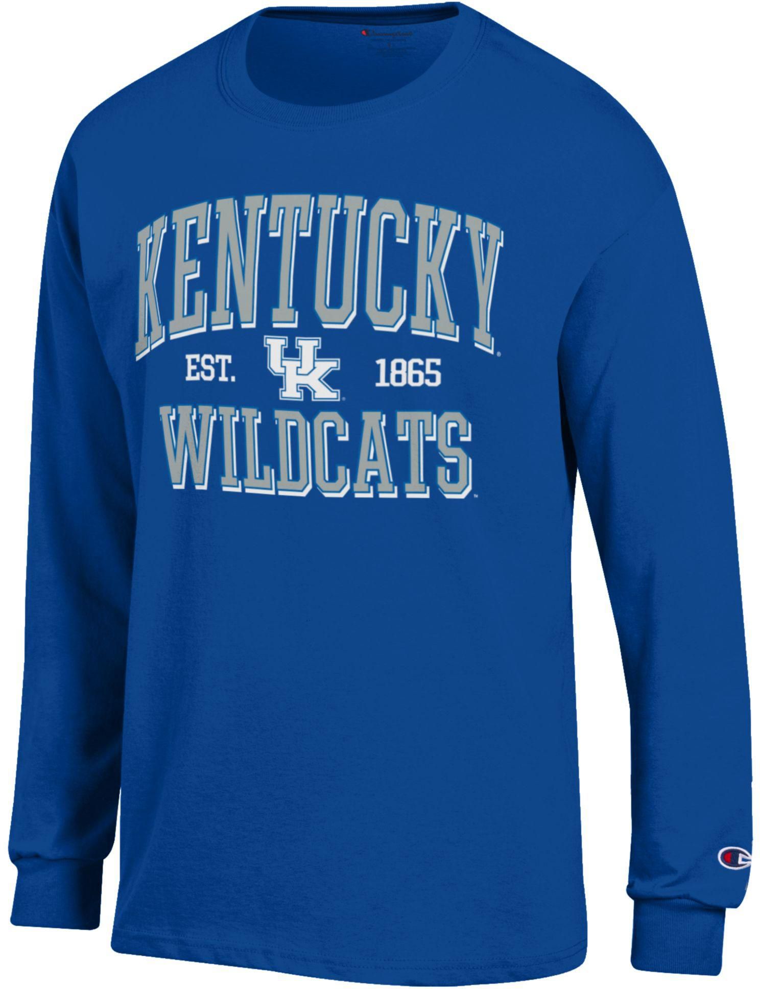 Champion Adult Kentucky Wildcats Jersey Blue Long Sleeve Shirt