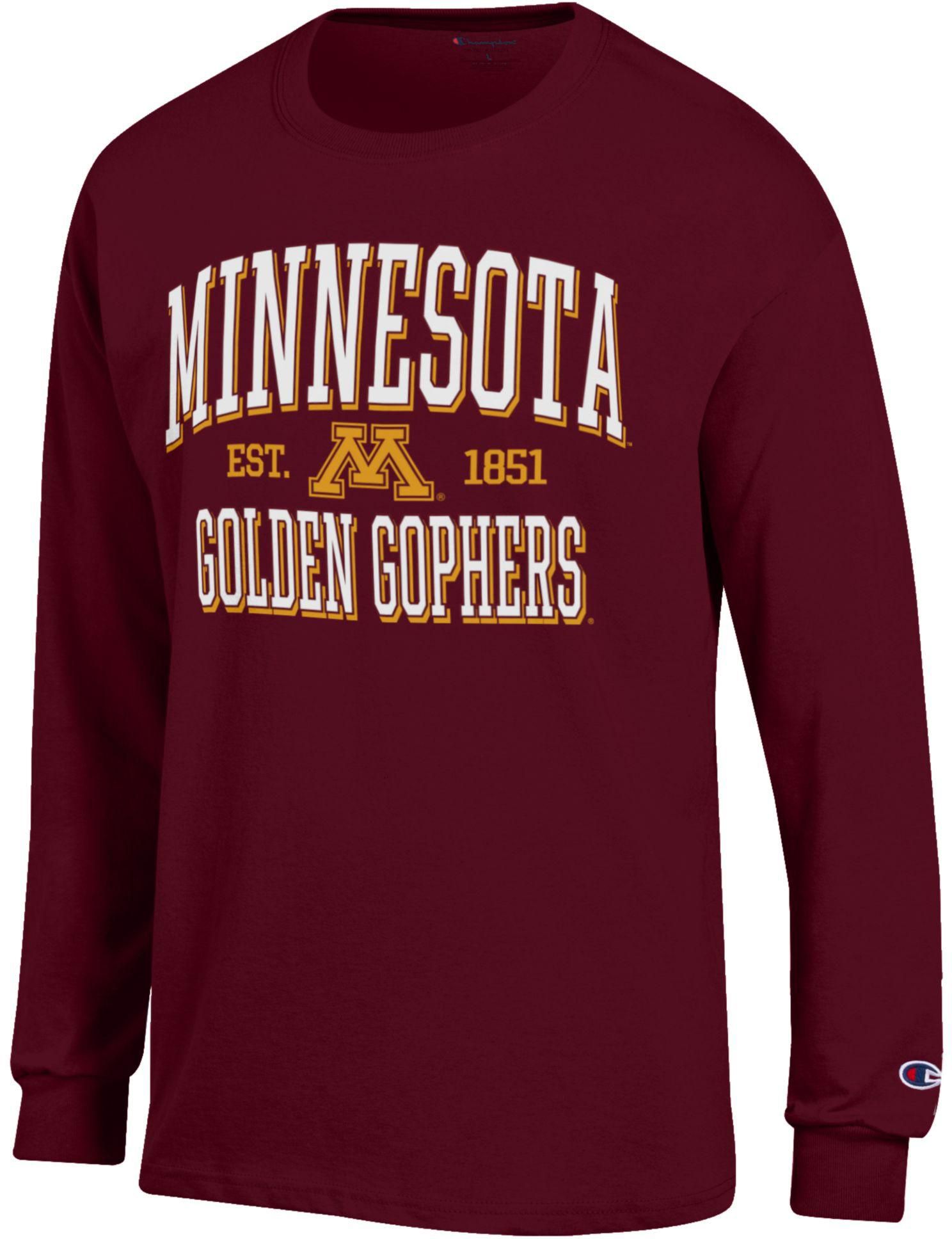 Champion Adult Minnesota Golden Gophers Jersey Red Long Sleeve Shirt, Men's, XXL