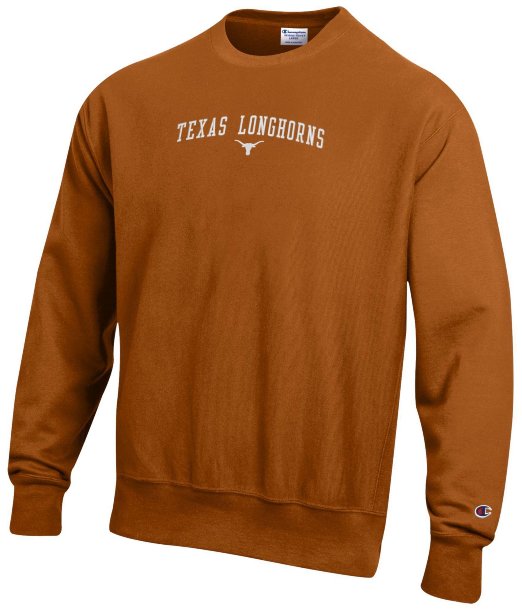 Champion Men's Texas Longhorns Orange Reverse Weave Crewneck Sweatshirt