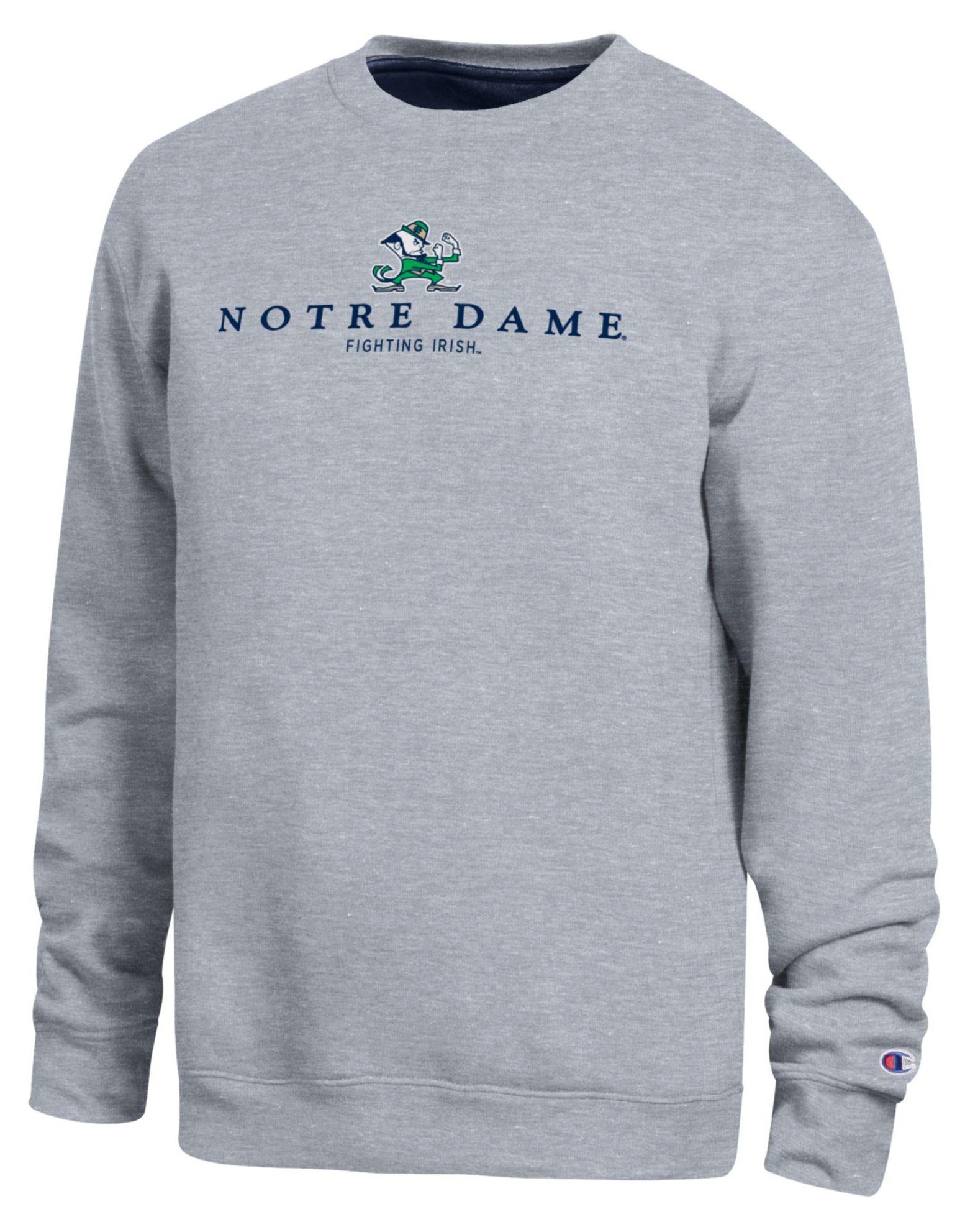 Champion Men's Notre Dame Fighting Irish Oxford Contrast Crewneck Sweatshirt