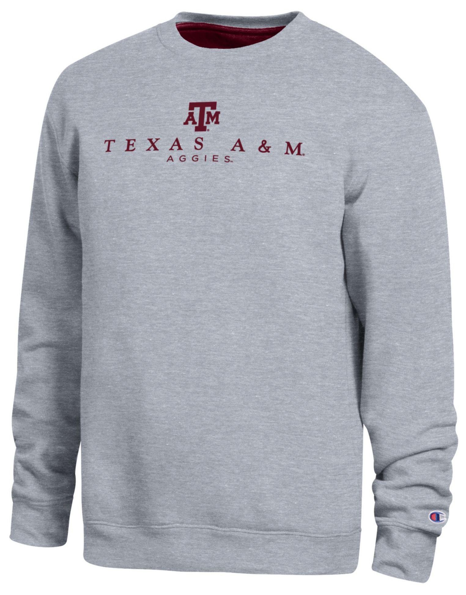 Champion Men's Texas A&amp;M Aggies Oxford Contrast Crewneck Sweatshirt