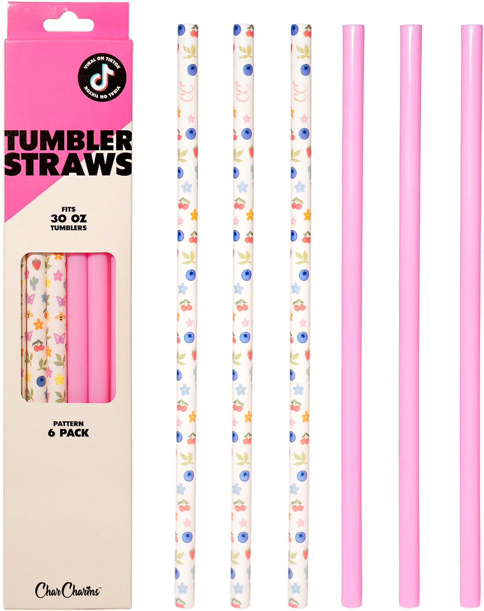 CharCharms 30oz. Tumbler Replacement Straws - 6 Pack