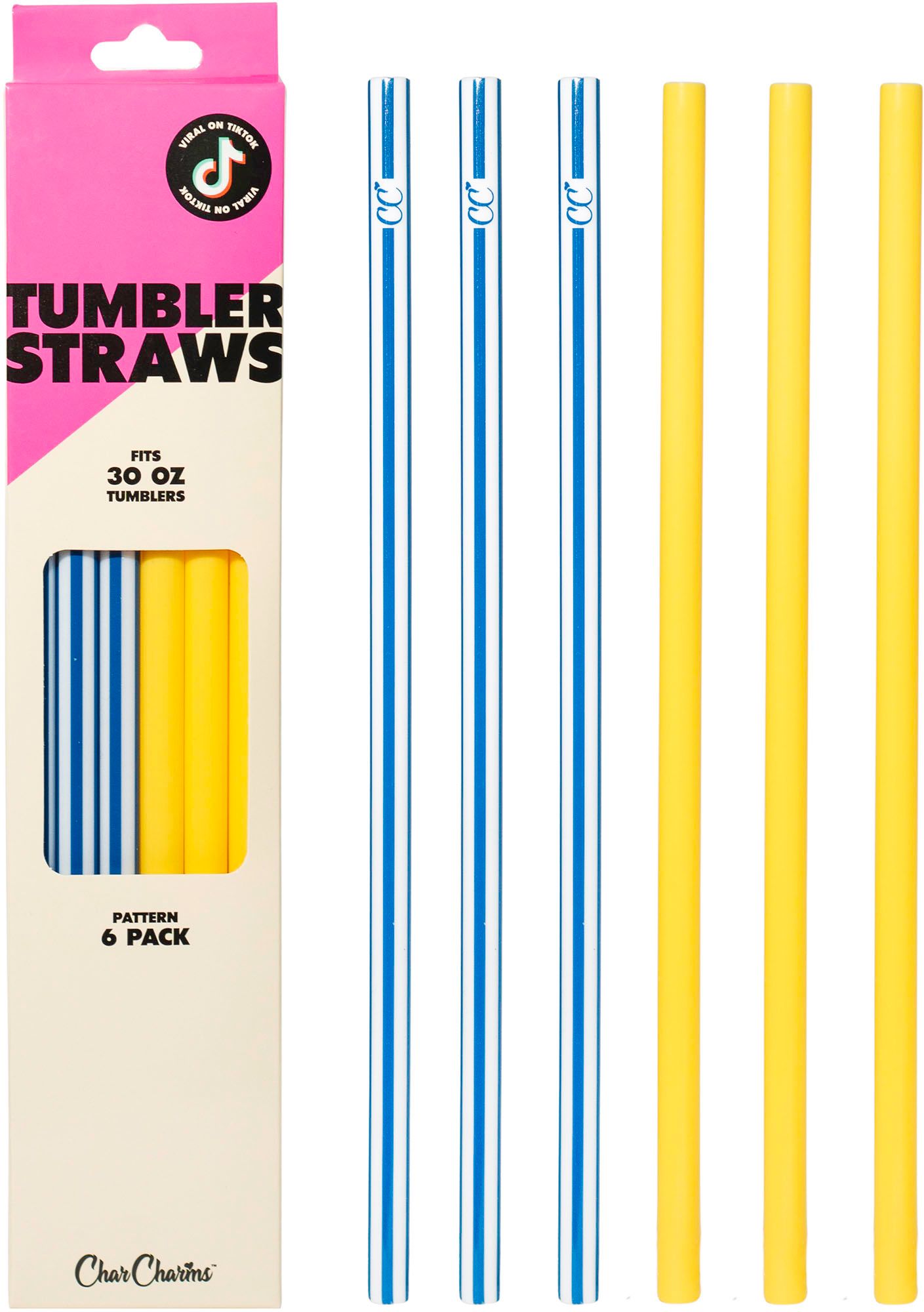 CharCharms 30oz. Tumbler Replacement Straws - 6 Pack