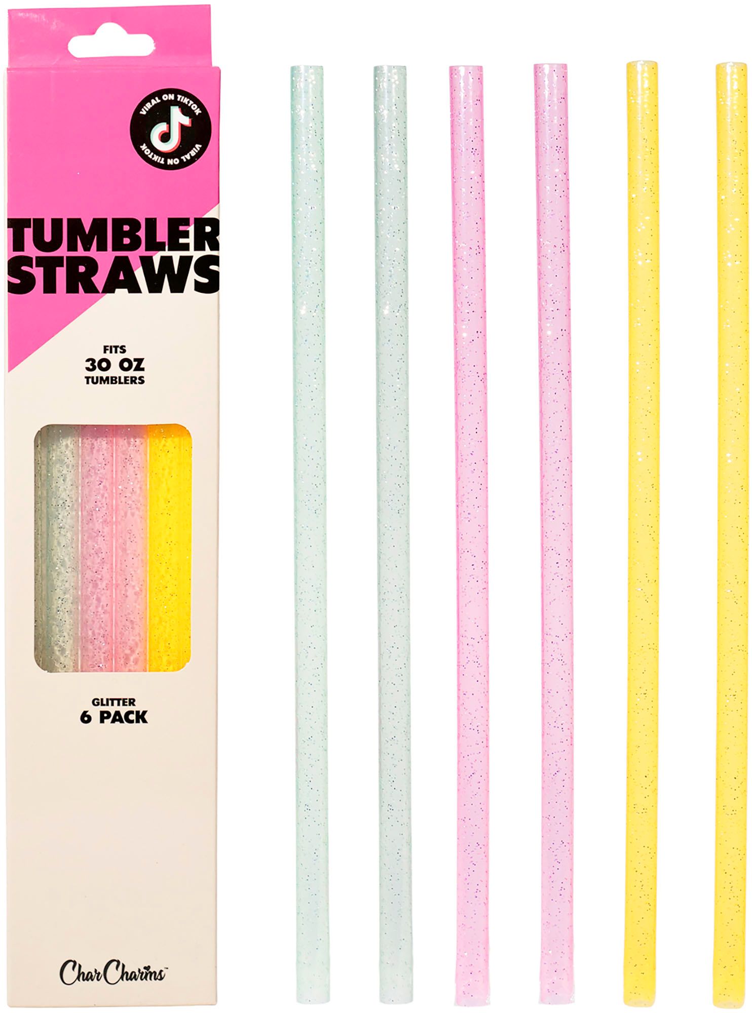 CharCharms 30oz. Tumbler Replacement Straws - 6 Pack