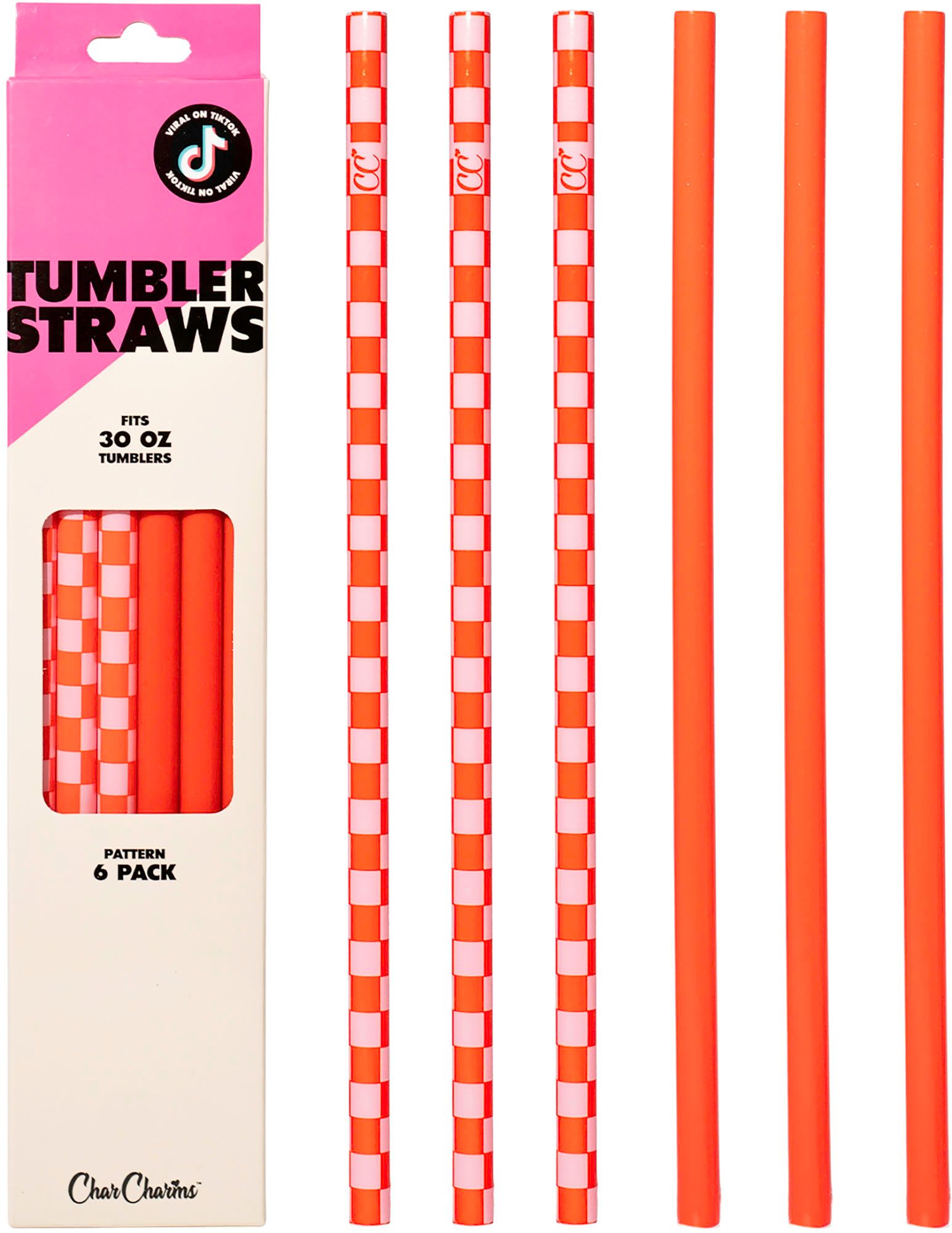 CharCharms 30oz. Tumbler Replacement Straws - 6 Pack