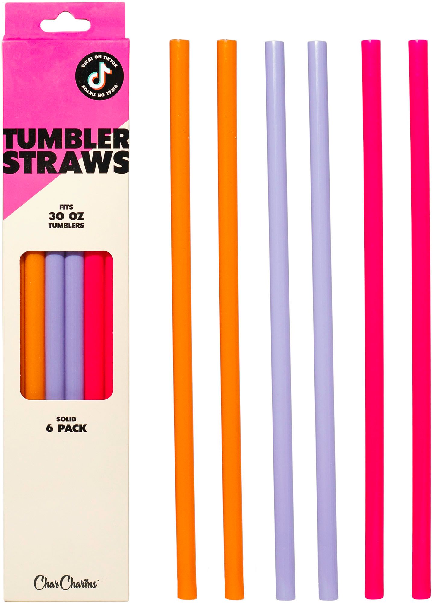 CharCharms 30oz. Tumbler Replacement Straws - 6 Pack