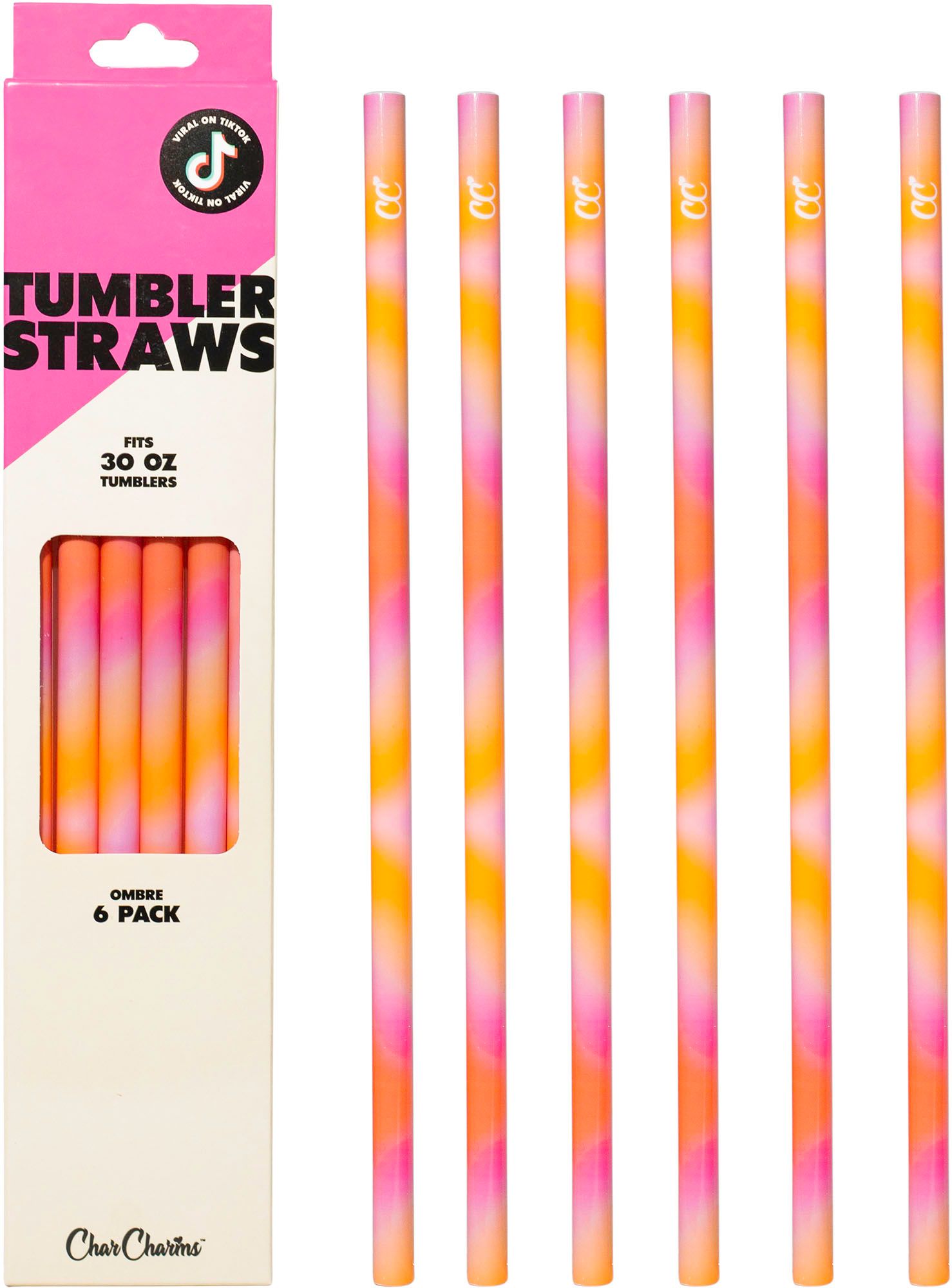CharCharms 30oz. Tumbler Replacement Straws - 6 Pack
