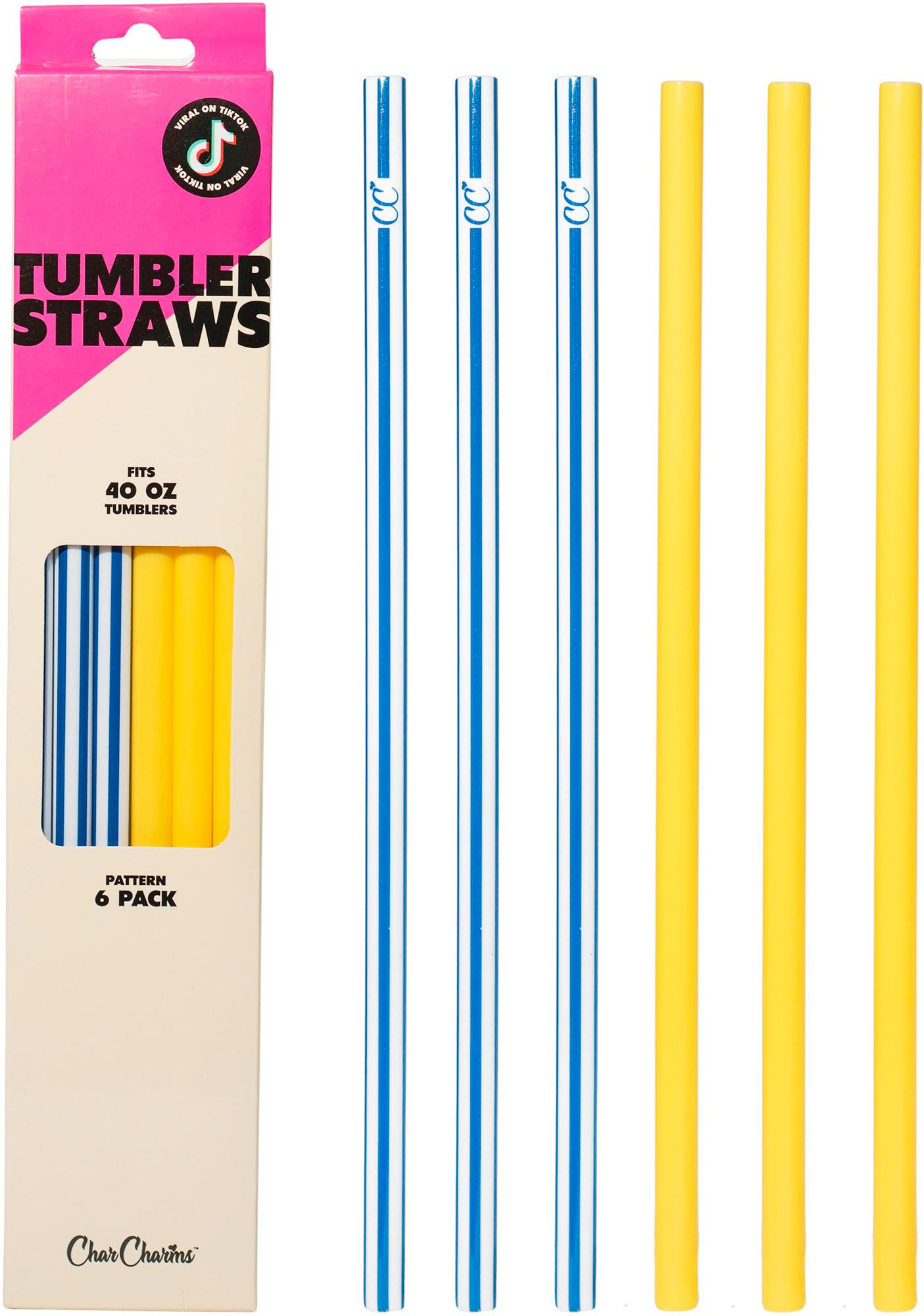 CharCharms 40oz. Tumbler Replacement Straws - 6 Pack
