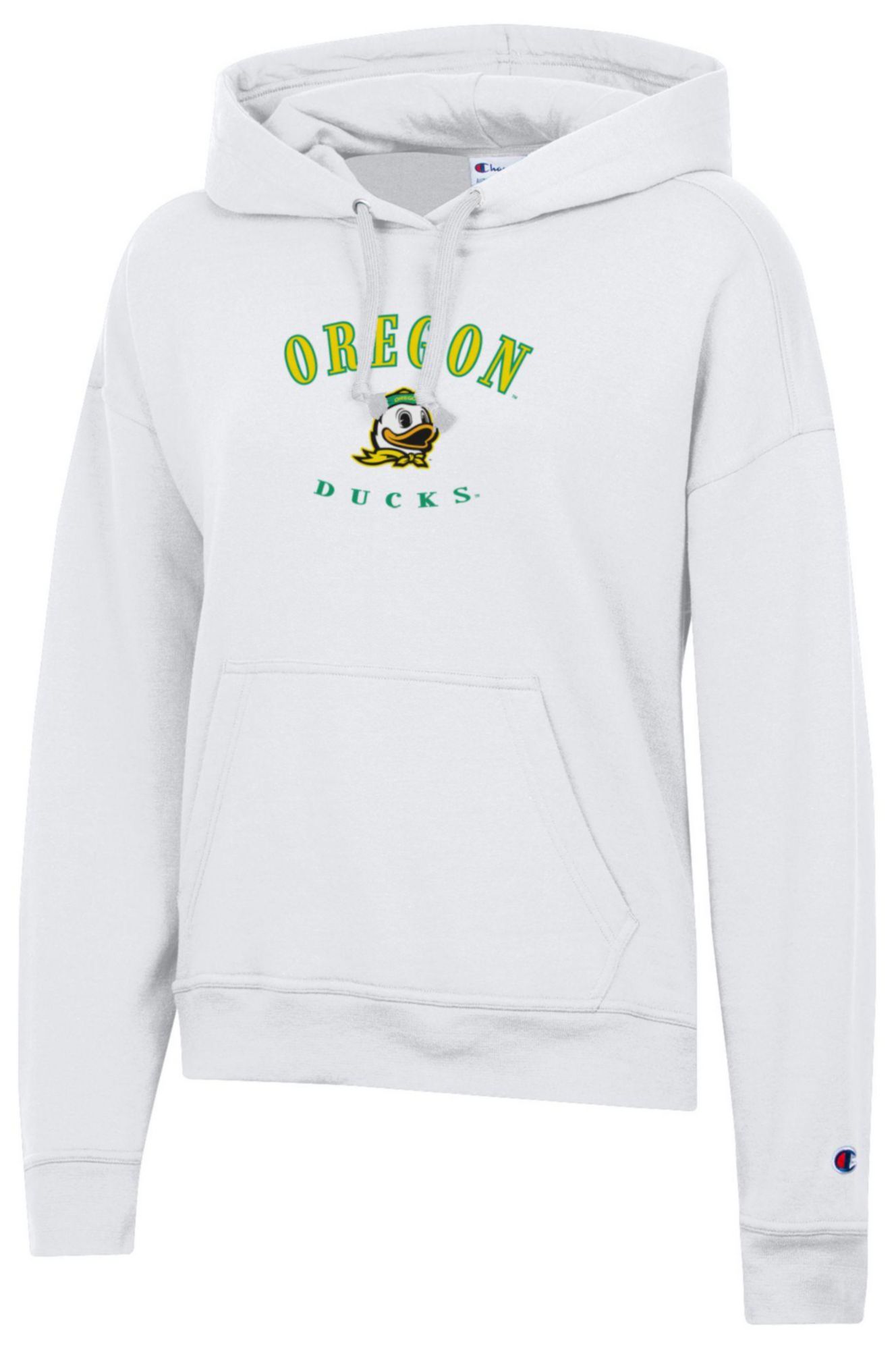 Champion Women's Oregon Ducks White Powerblend Fleece Hoodie