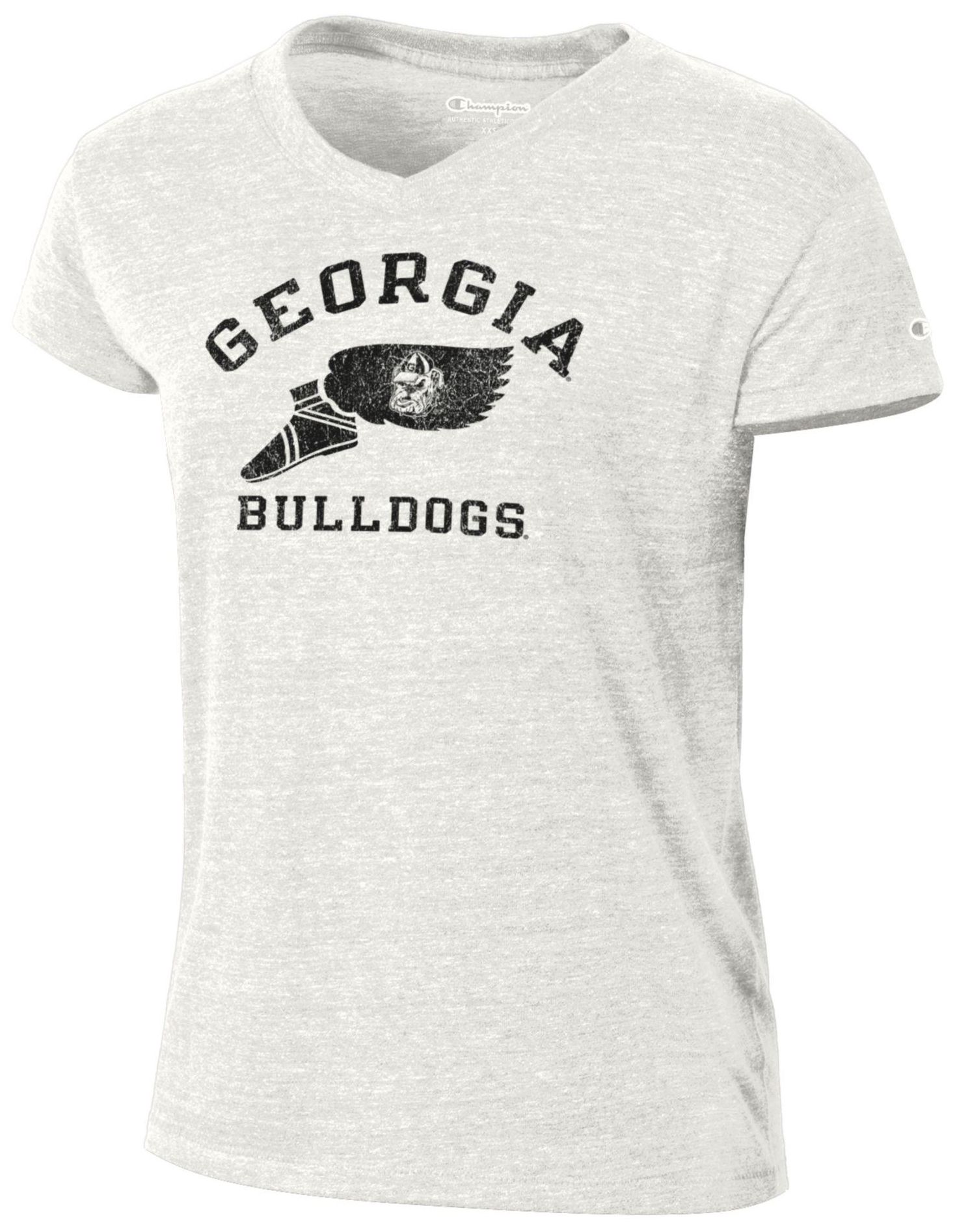 Champion Women's Georgia Bulldogs White Triumph V-Neck T-Shirt