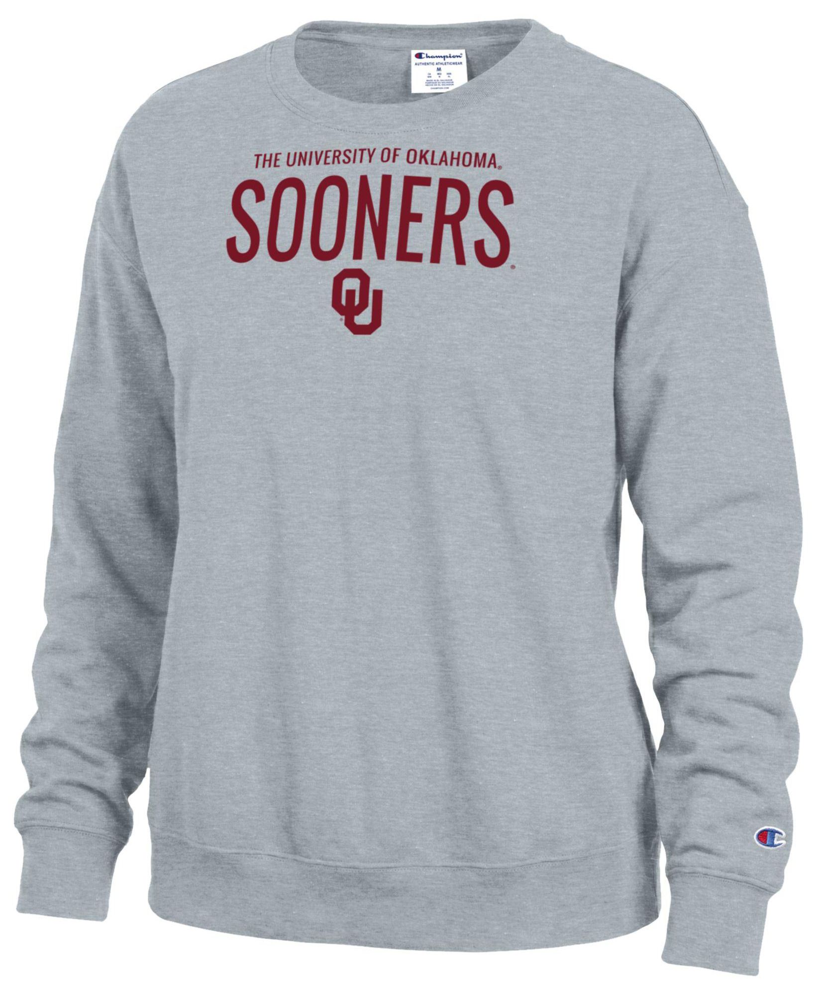 Champion Women's Oklahoma Sooners Powerblend Fleece Crewneck Sweatshirt